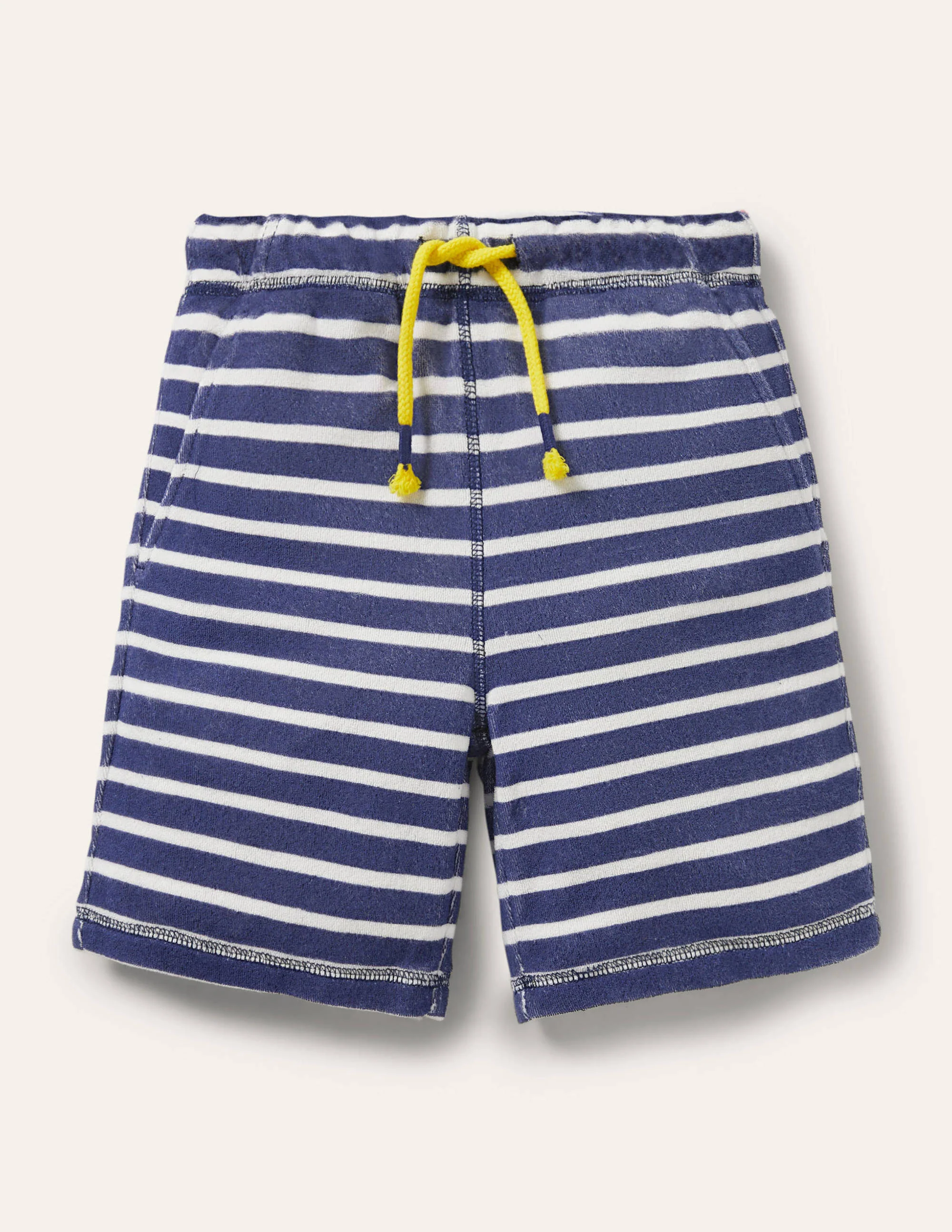 Frottee-Sweatshorts-Segelblau/Weiß