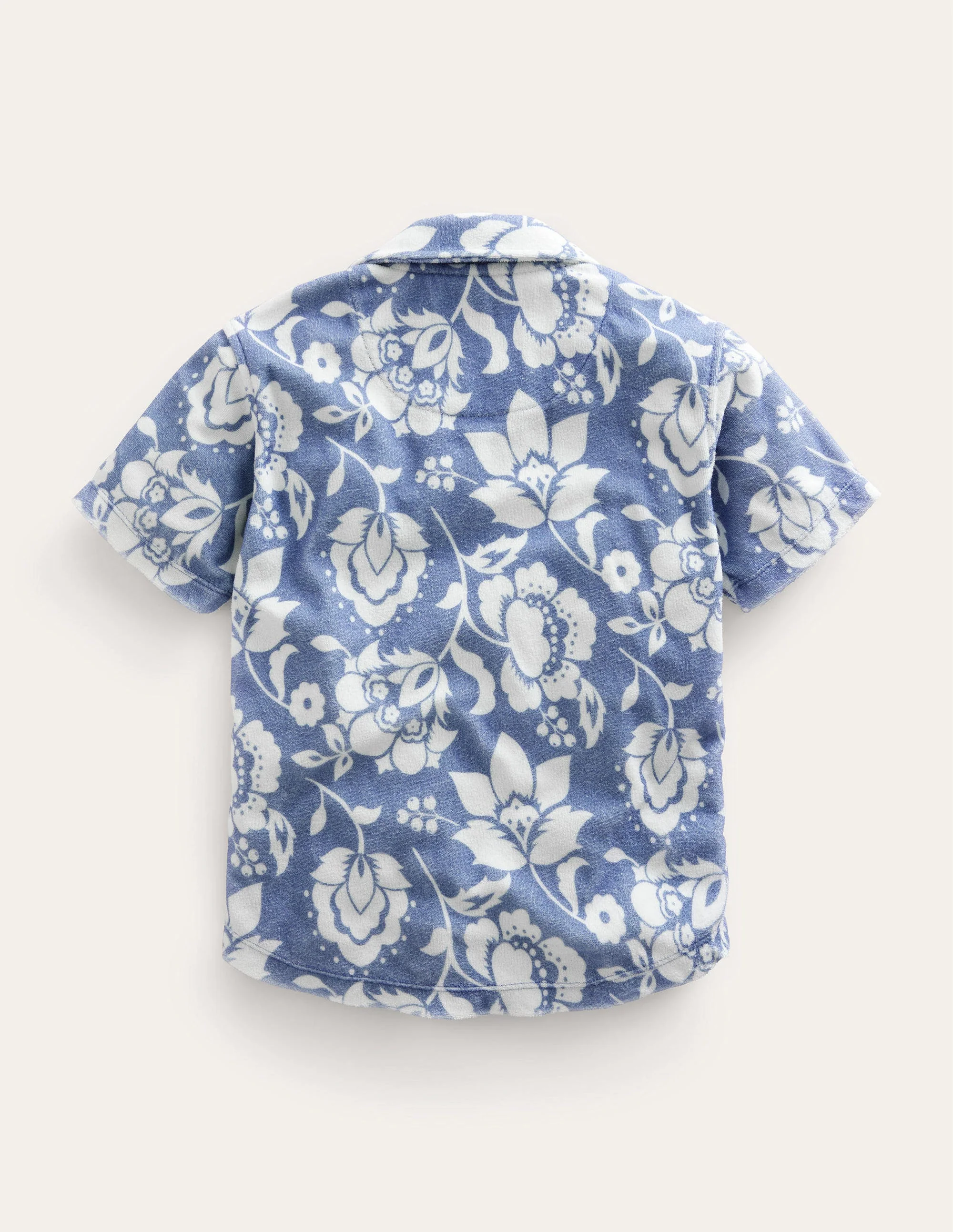 Frotteehemd-Sanftes Segelblau, Blumenmuster - Image 2
