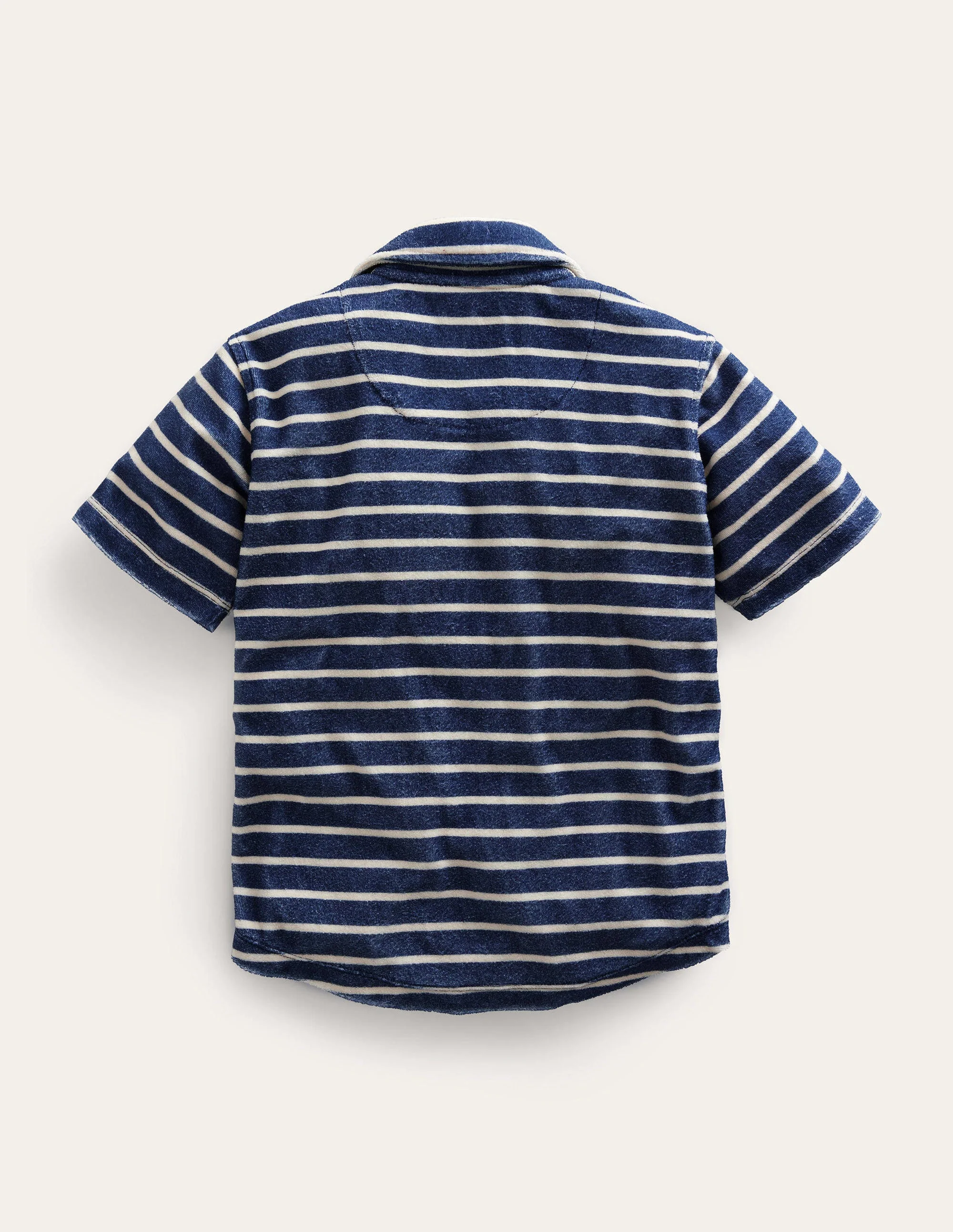 Frotteehemd-Schuluniform-Marineblau/Vanille - Image 2