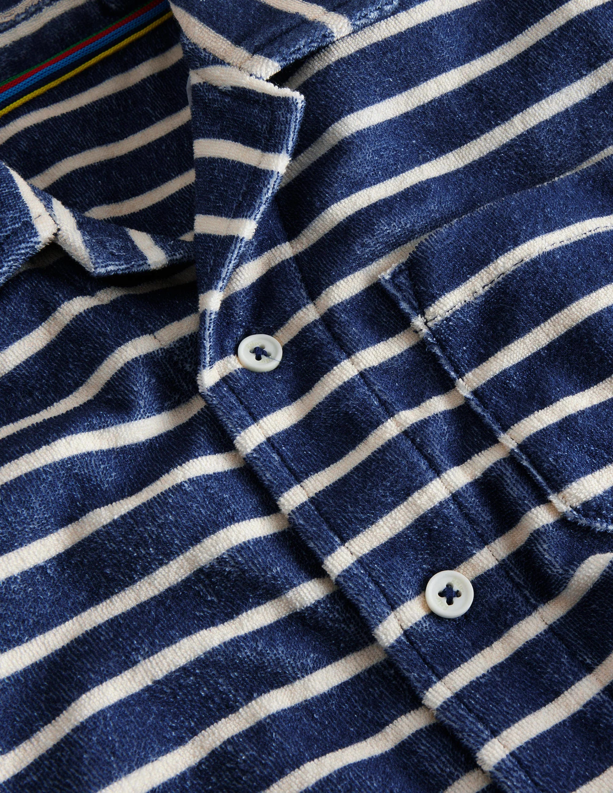 Frotteehemd-Schuluniform-Marineblau/Vanille - Image 3