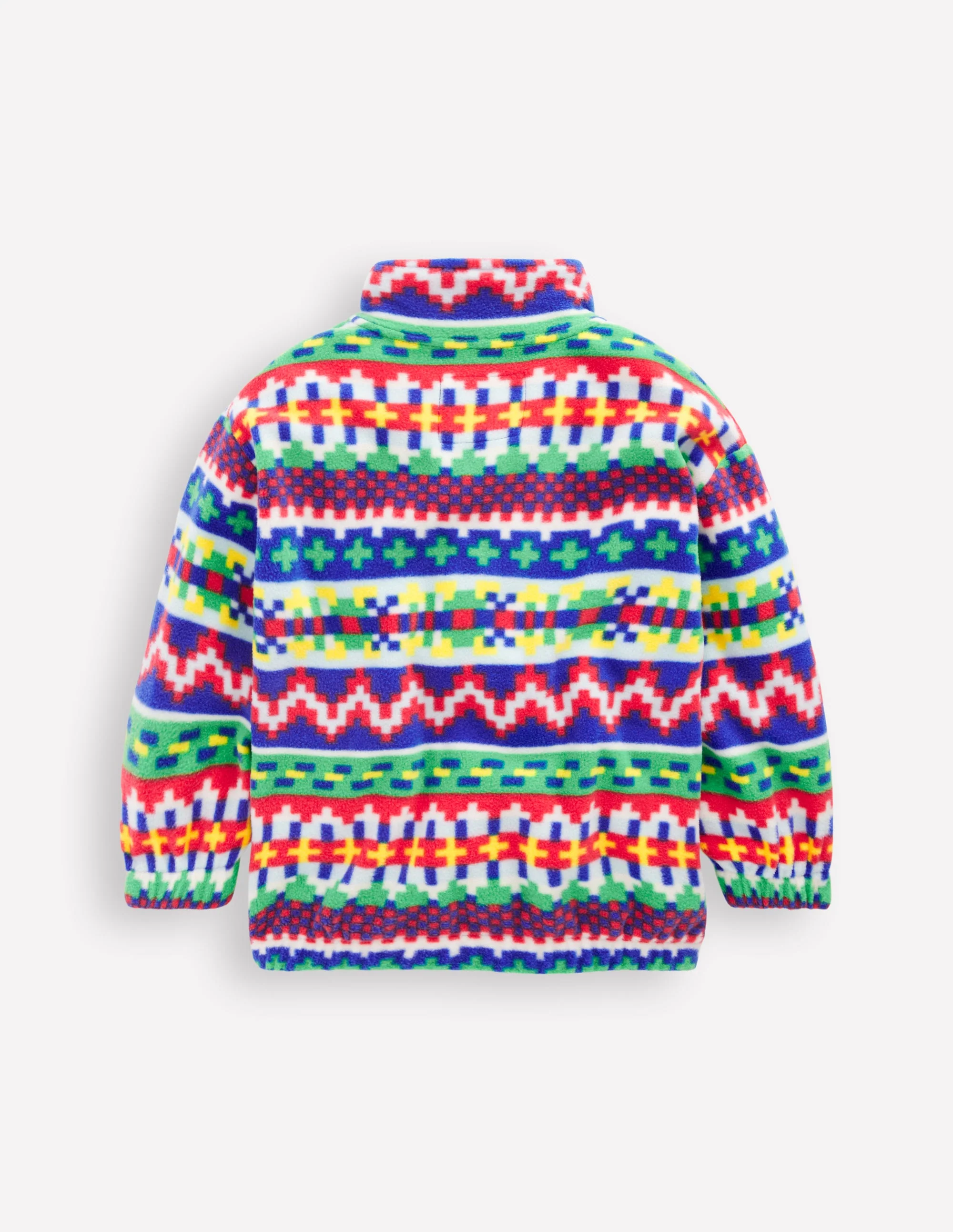 Gemütlicher Fleecepullover mit geometrischem Muster-Bunt Fair-Isle - Image 2