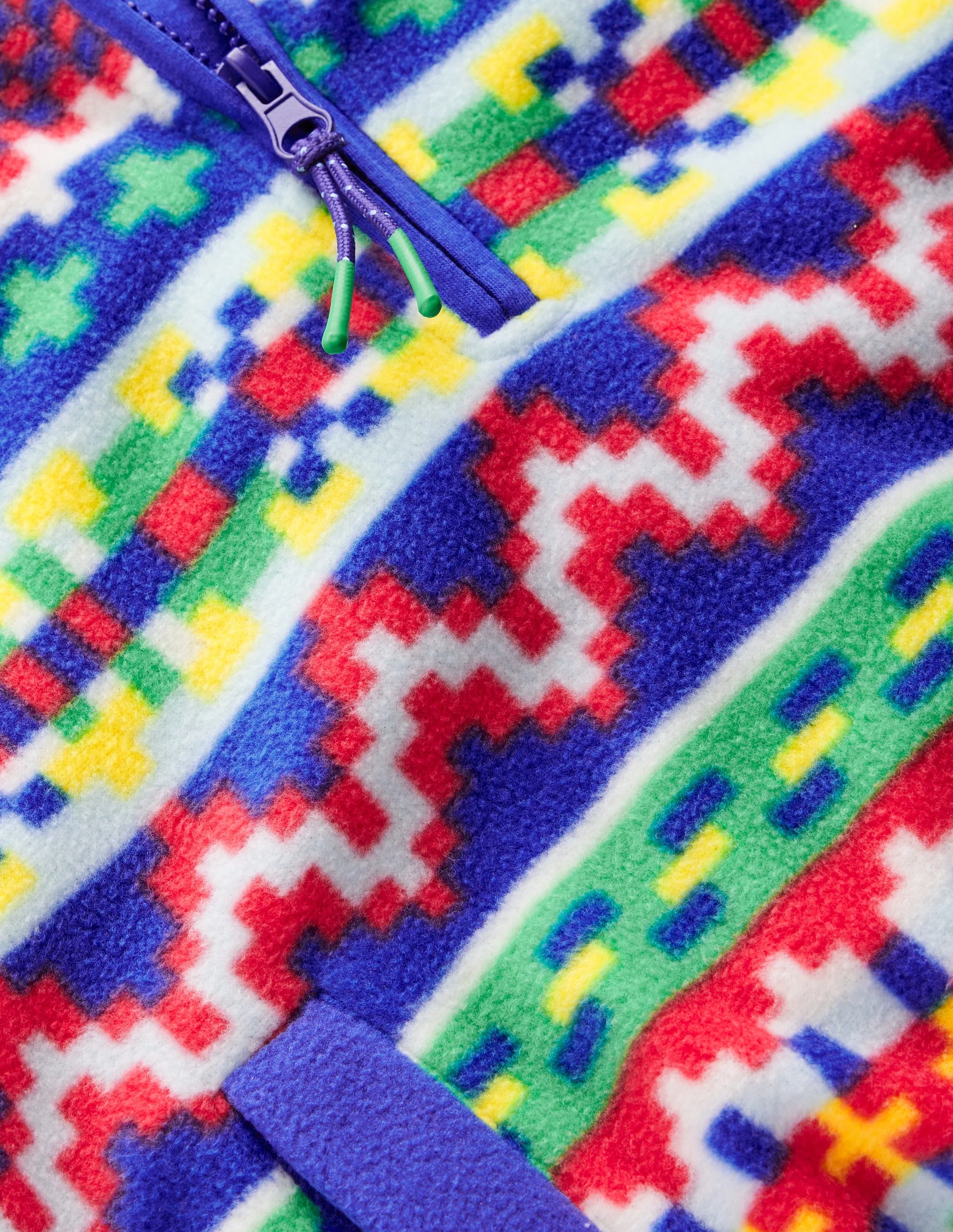 Gemütlicher Fleecepullover mit geometrischem Muster-Bunt Fair-Isle - Image 3