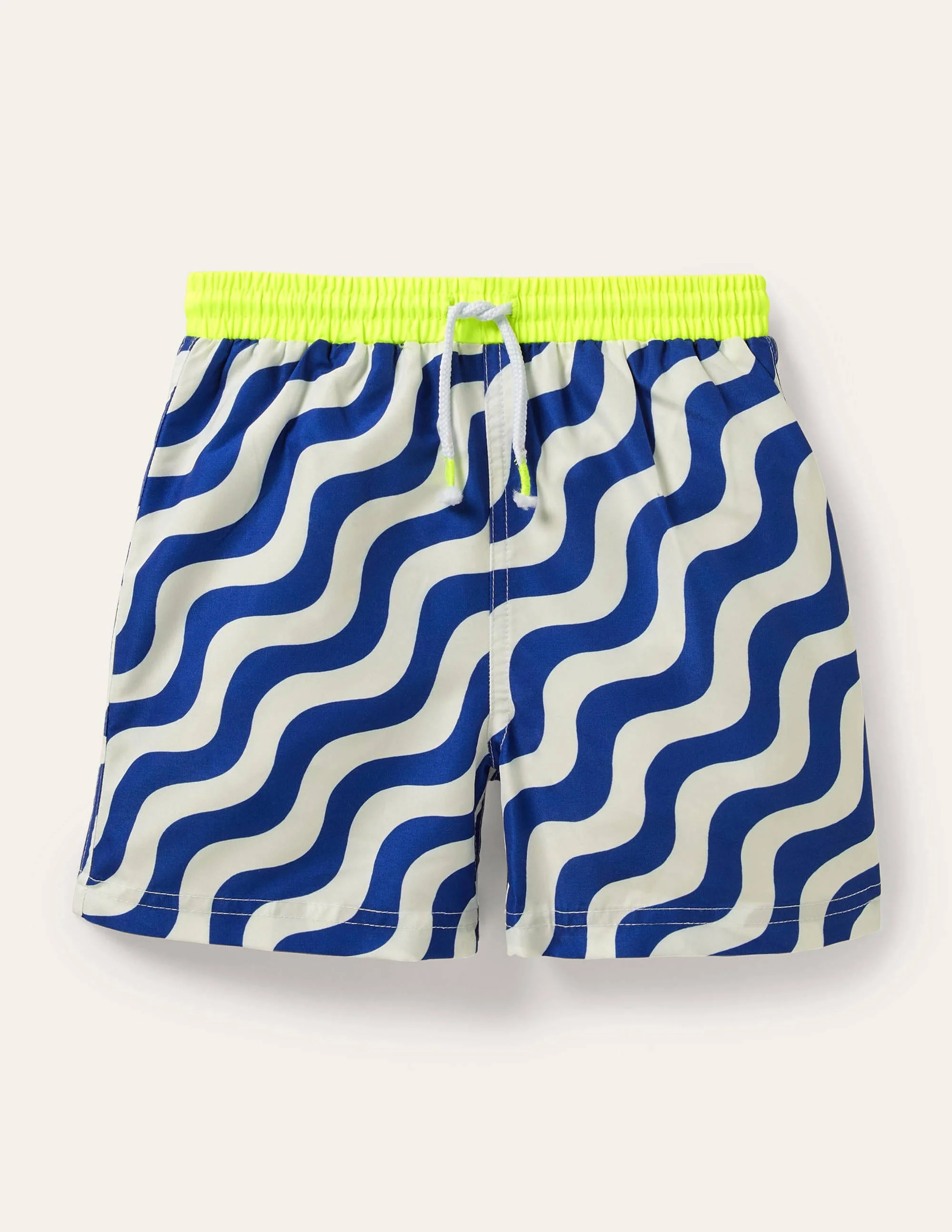Gemusterte Badeshorts-Königsblau, Wellen