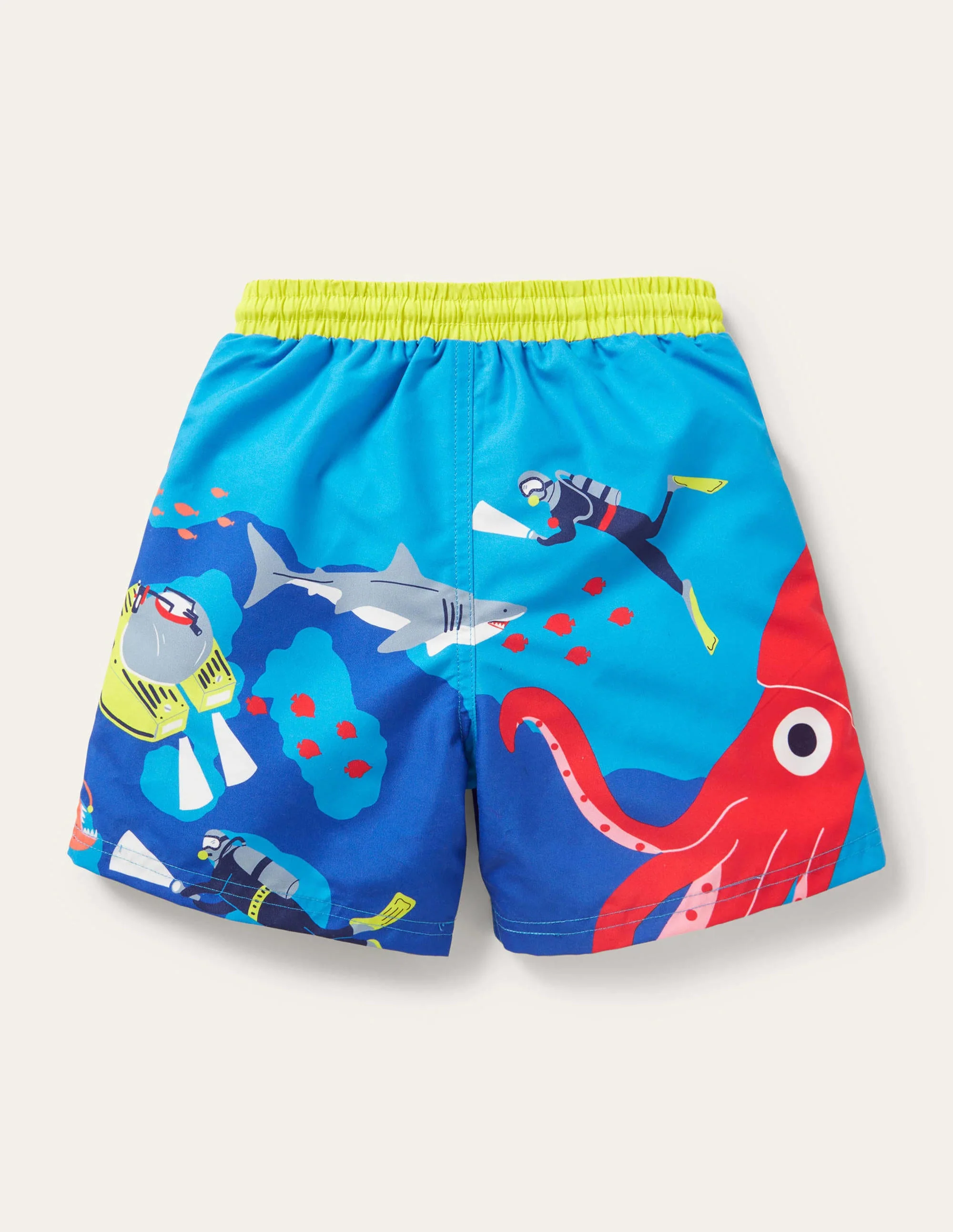 Gemusterte Badeshorts-Marokkoblau, Tiefseetaucher - Image 2