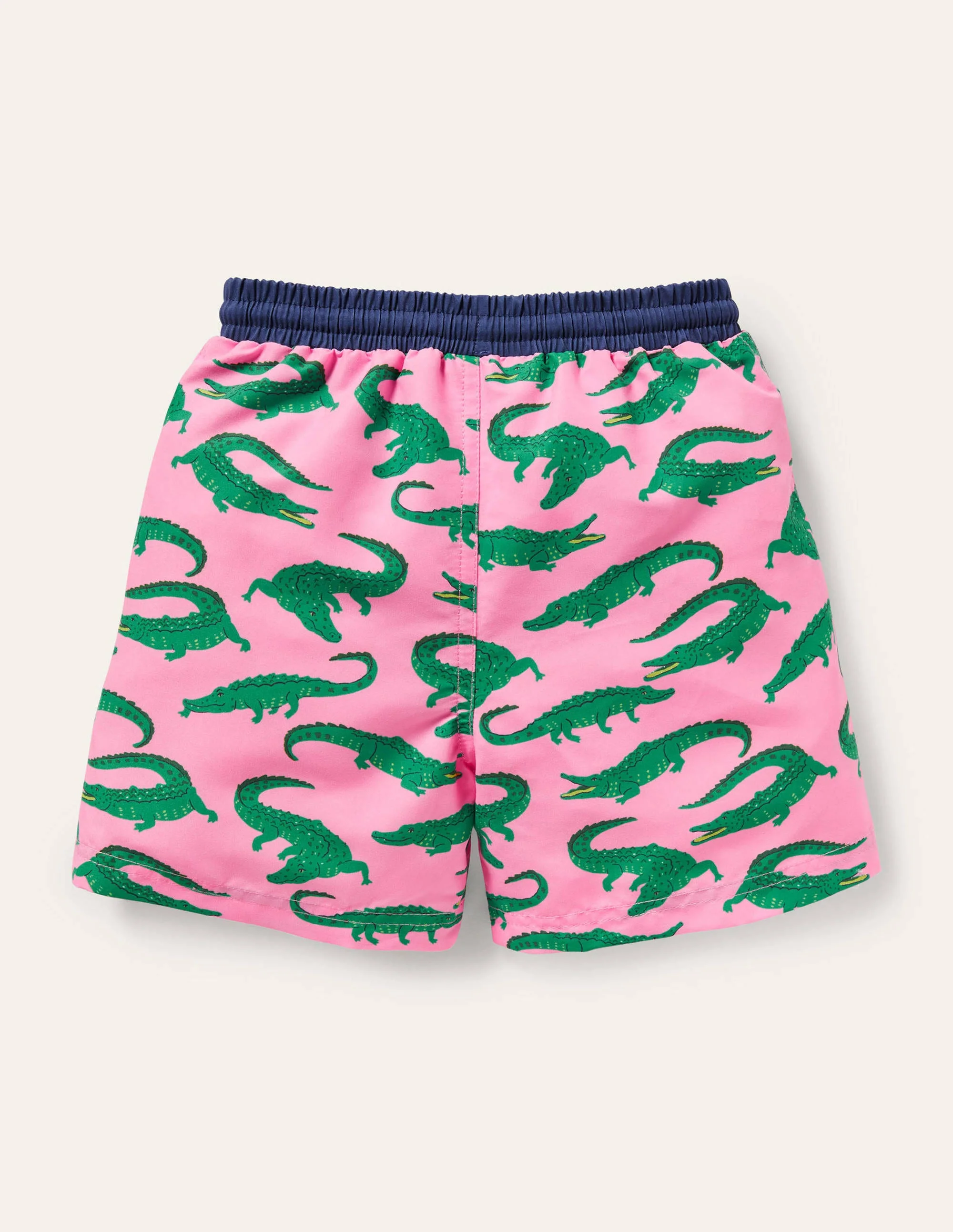 Gemusterte Badeshorts-Rosa, Krokodile - Image 2