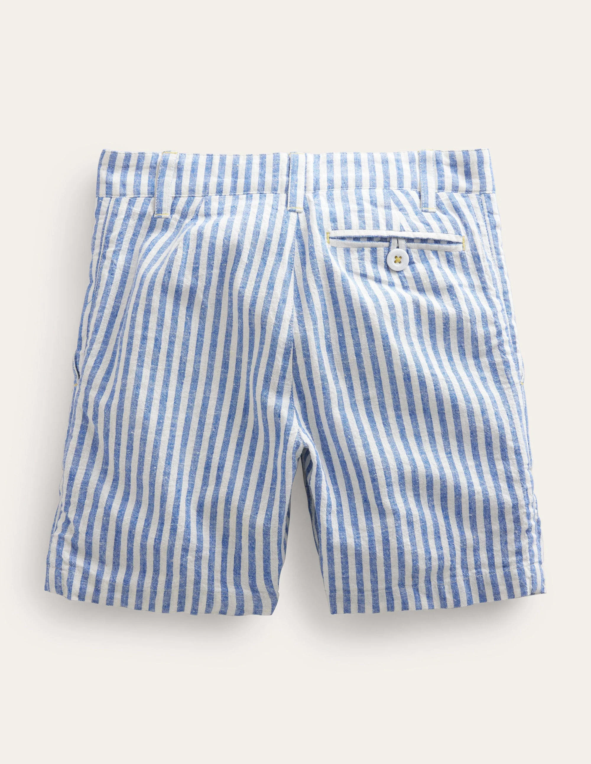 Gemusterte Chinoshorts-Blau, Strukturierte Streifen - Image 2