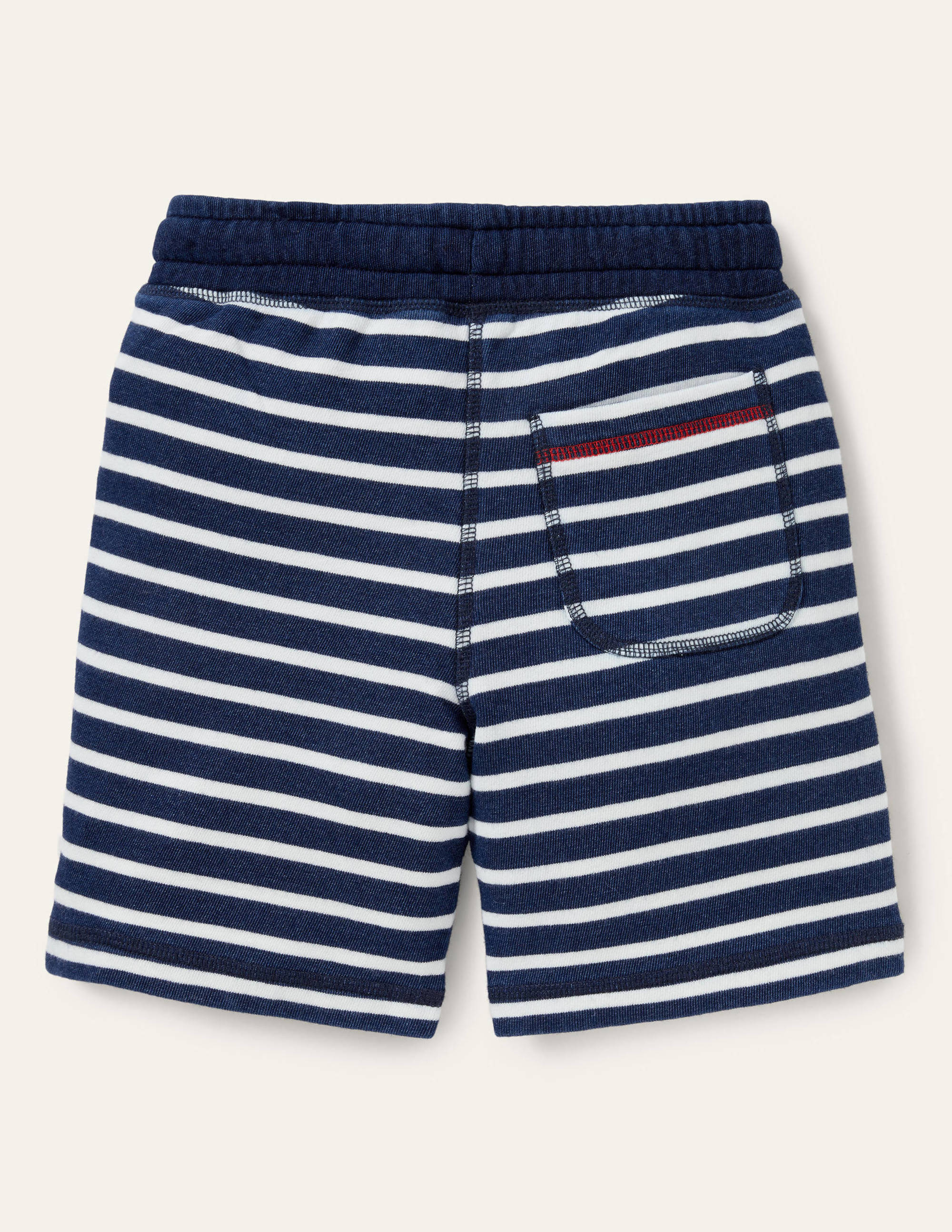 Gestreifte Indigo-Sweatshorts-Indigo/Naturweiß - Image 2