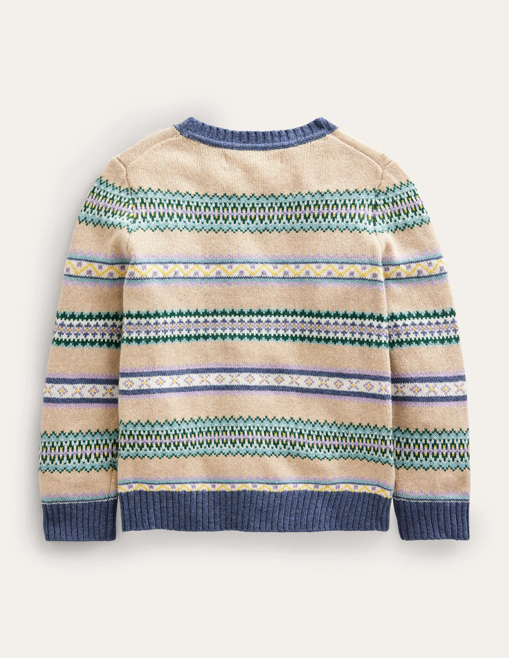 Gestreifter Fair-Isle-Pullover mit Rundhalsausschnitt-Weich Bunt Gestreift - Image 2