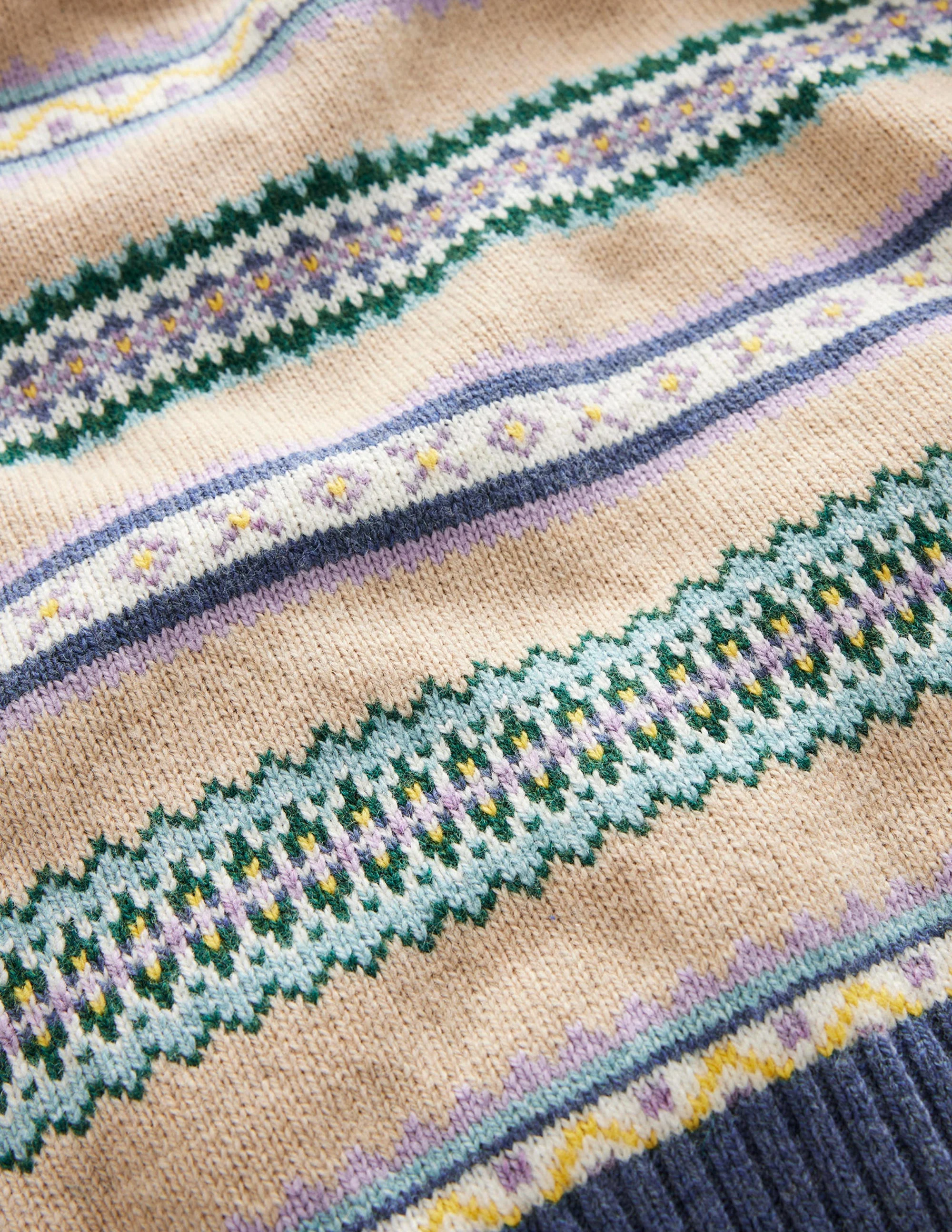 Gestreifter Fair-Isle-Pullover mit Rundhalsausschnitt-Weich Bunt Gestreift - Image 3
