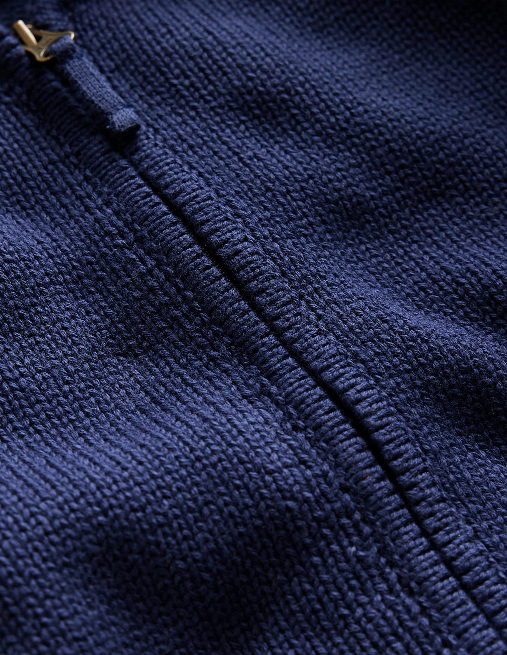 Gestrickte Bomberjacke mit Reißverschluss-Dunkelgrün/Marineblau - Image 3