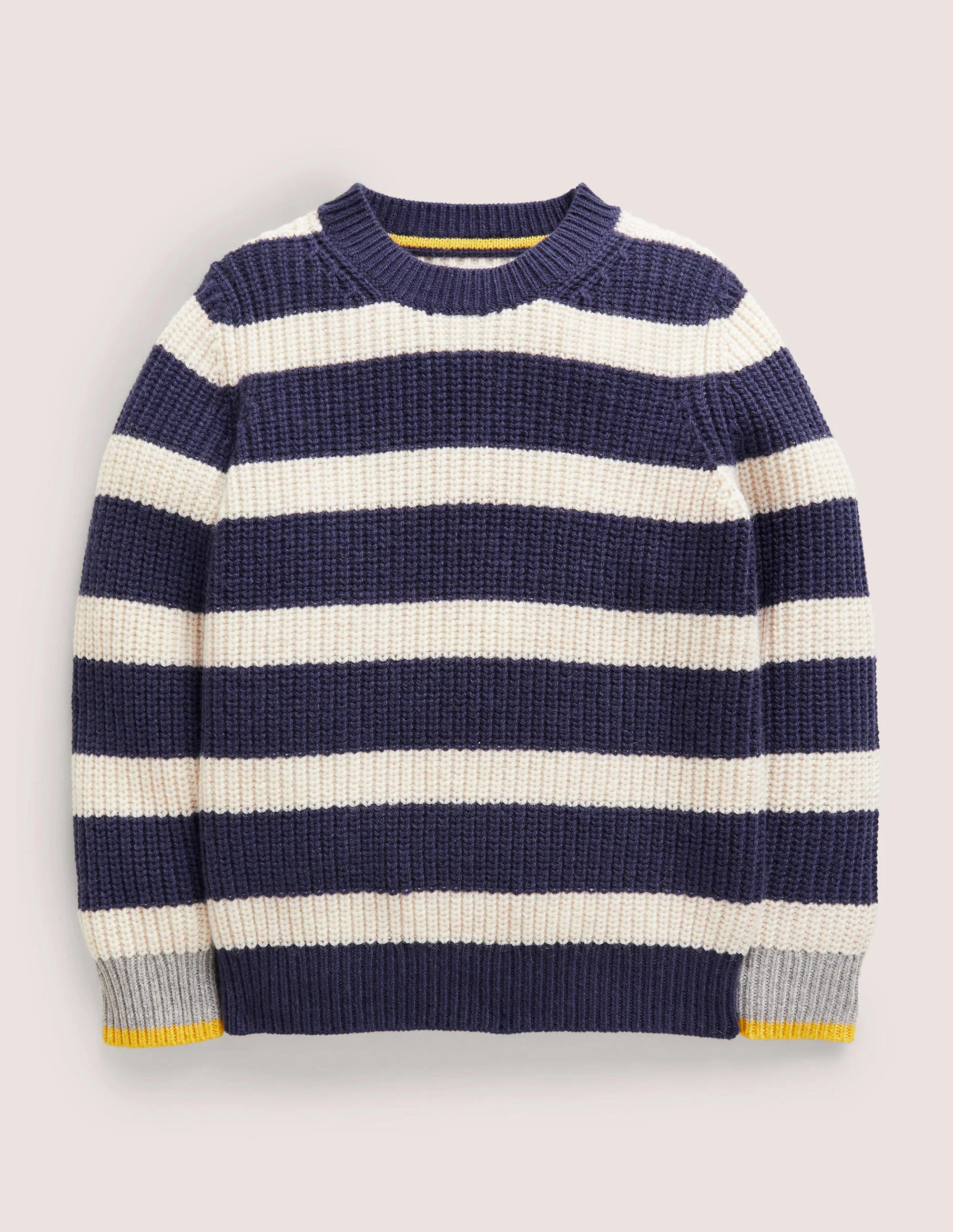 Grob gestrickter Seemannspullover-Schuluniform-Navy