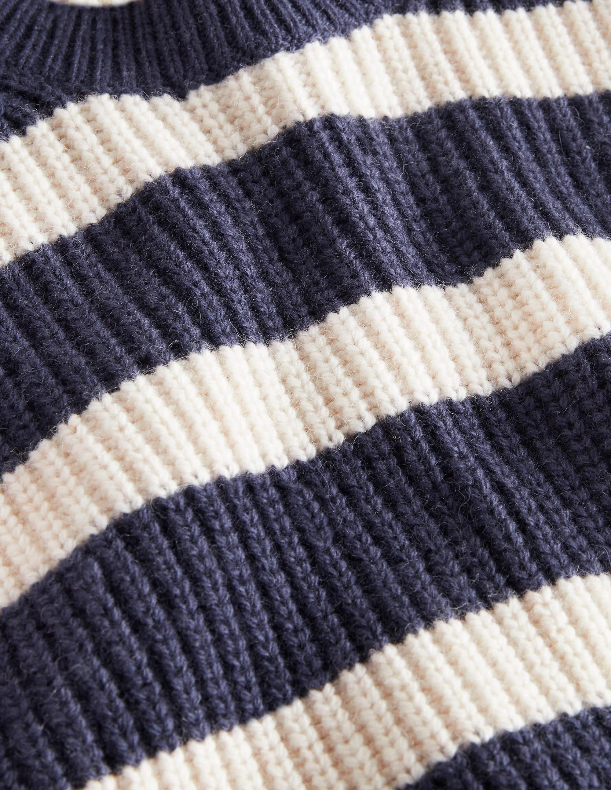 Grob gestrickter Seemannspullover-Schuluniform-Navy - Image 3