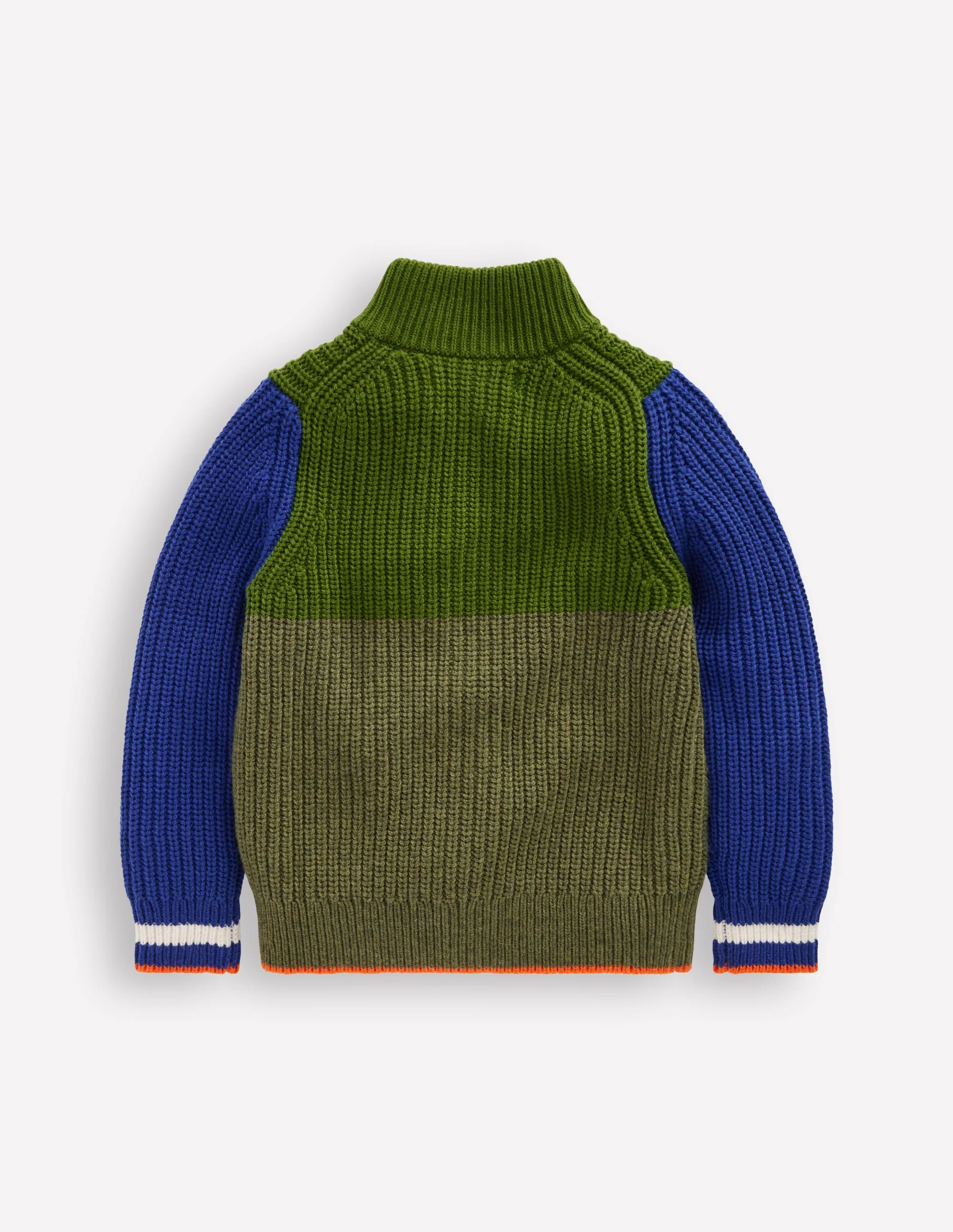 Grobstrickpullover mit Reißverschluss-GRÜN - Image 7