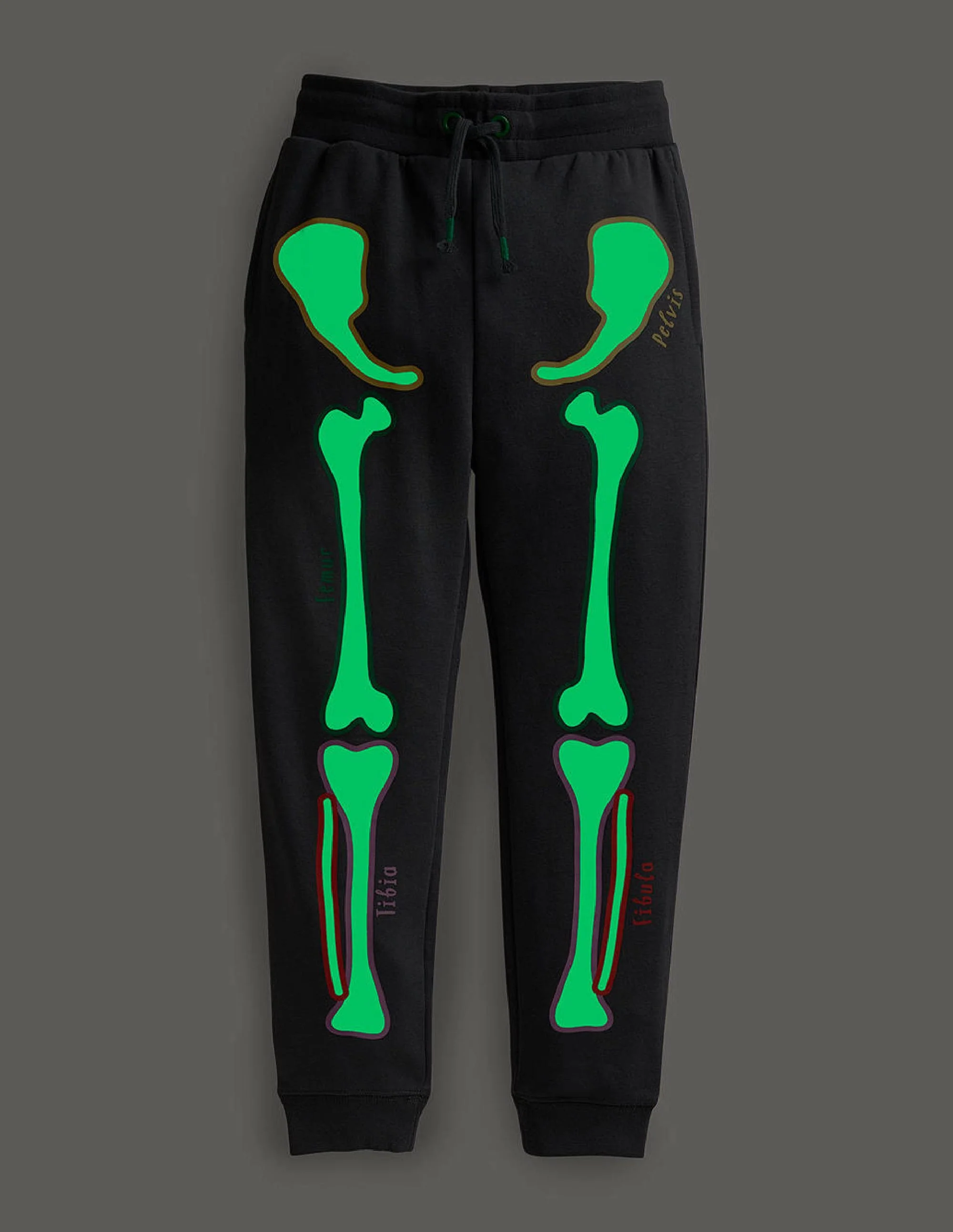 Halloween-Skelett-Jogginghose-Rauchgrau Skelett - Image 4
