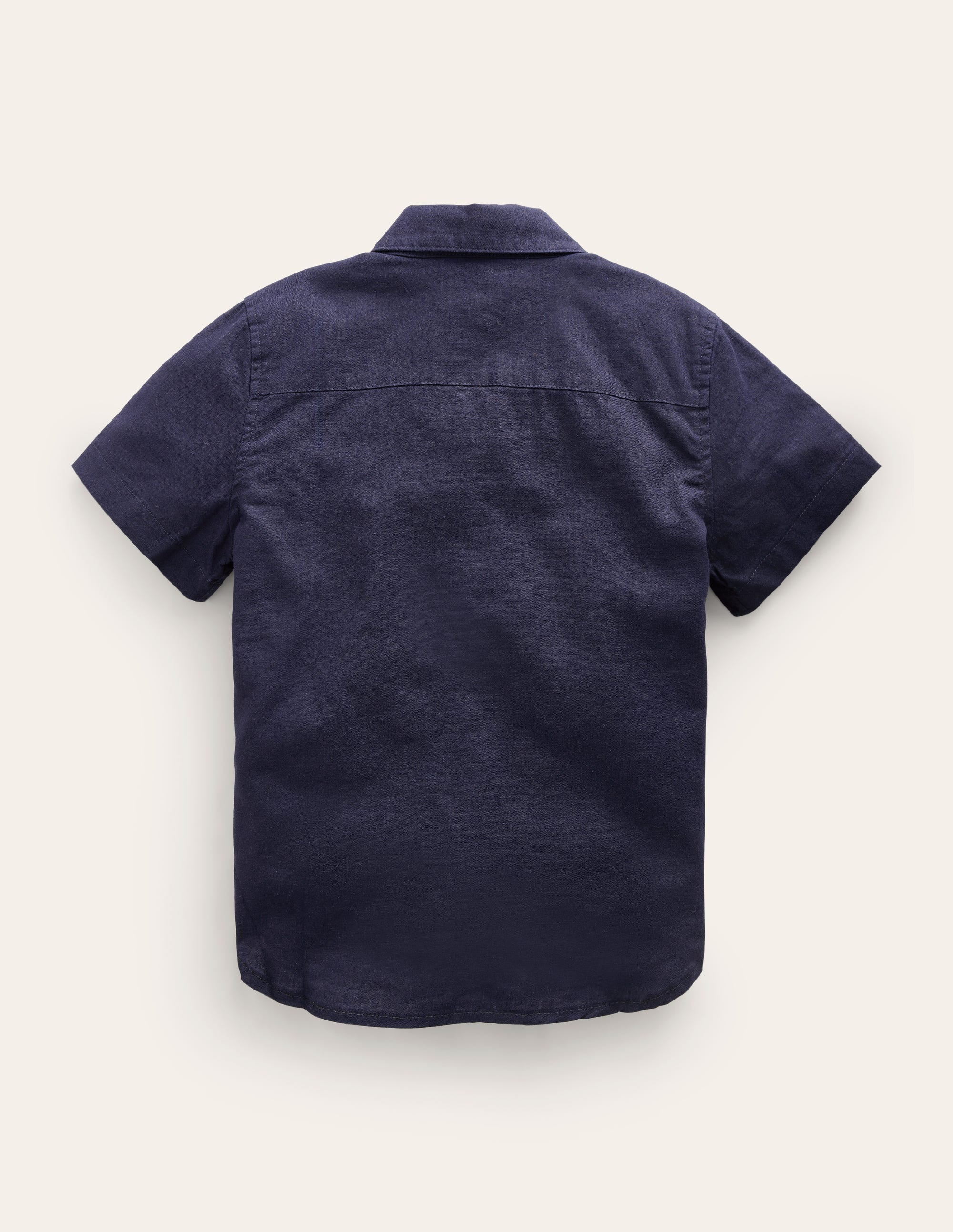 Hemd aus Baumwollleinen-Marineblau - Image 2
