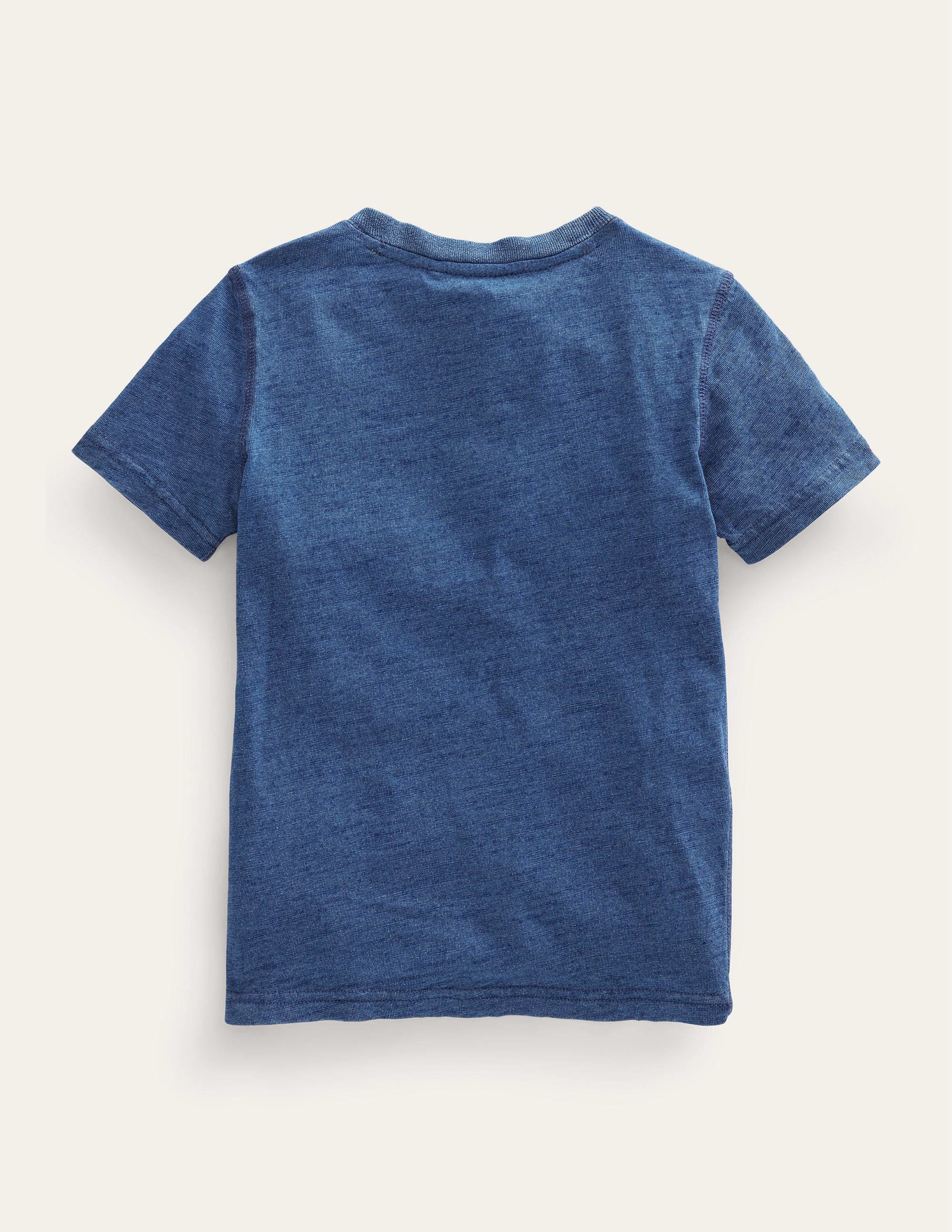 Henley T-Shirt aus gewaschener Baumwolle-Indigoblau - Image 2