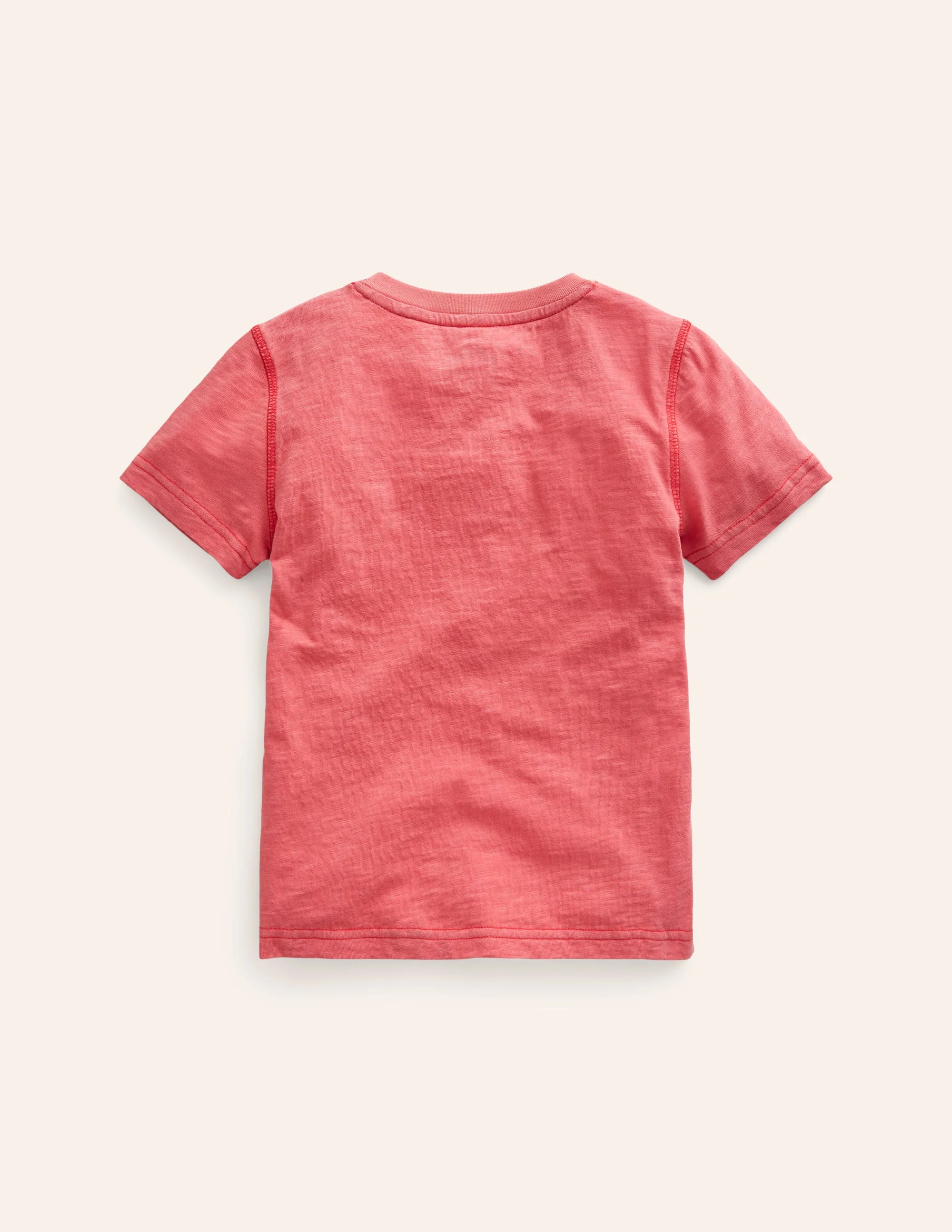 Henley T-Shirt aus gewaschener Baumwolle-Marmeladenrot - Image 2