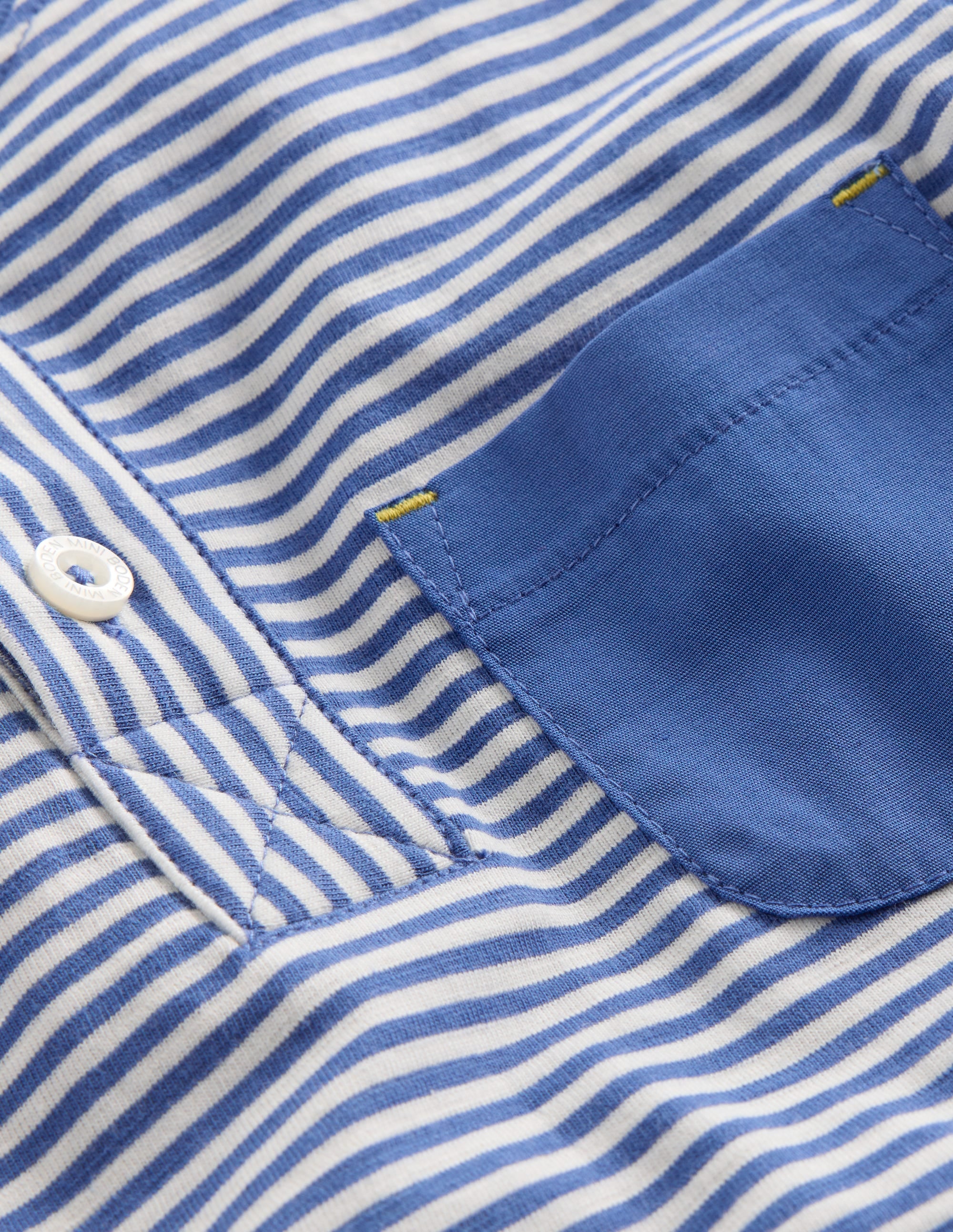 Henley-T-Shirt für den Alltag-Blauhäher Streifen - Image 3
