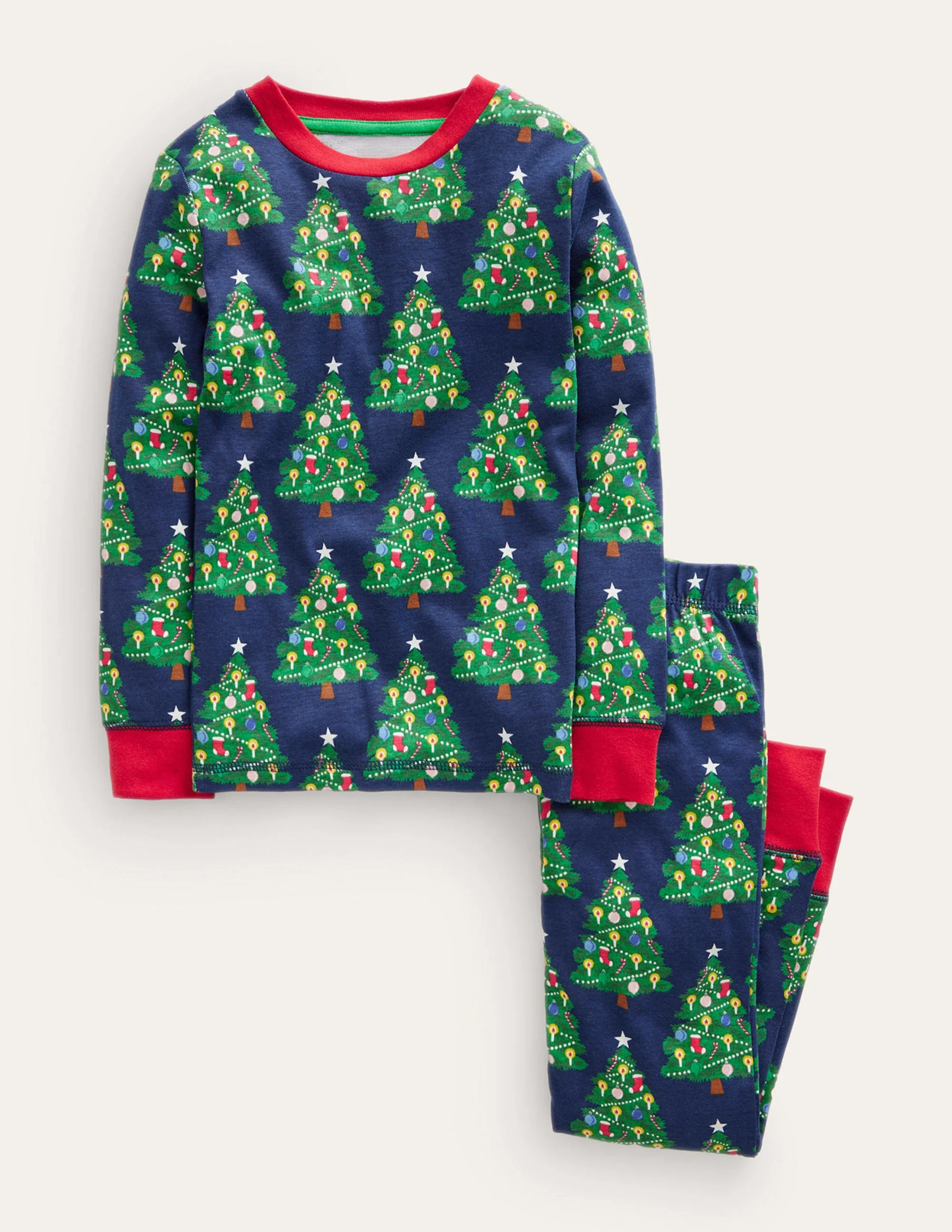 Im Dunkeln leuchtender Schlafanzug-Schuluniform-Marineblau Weihnachten