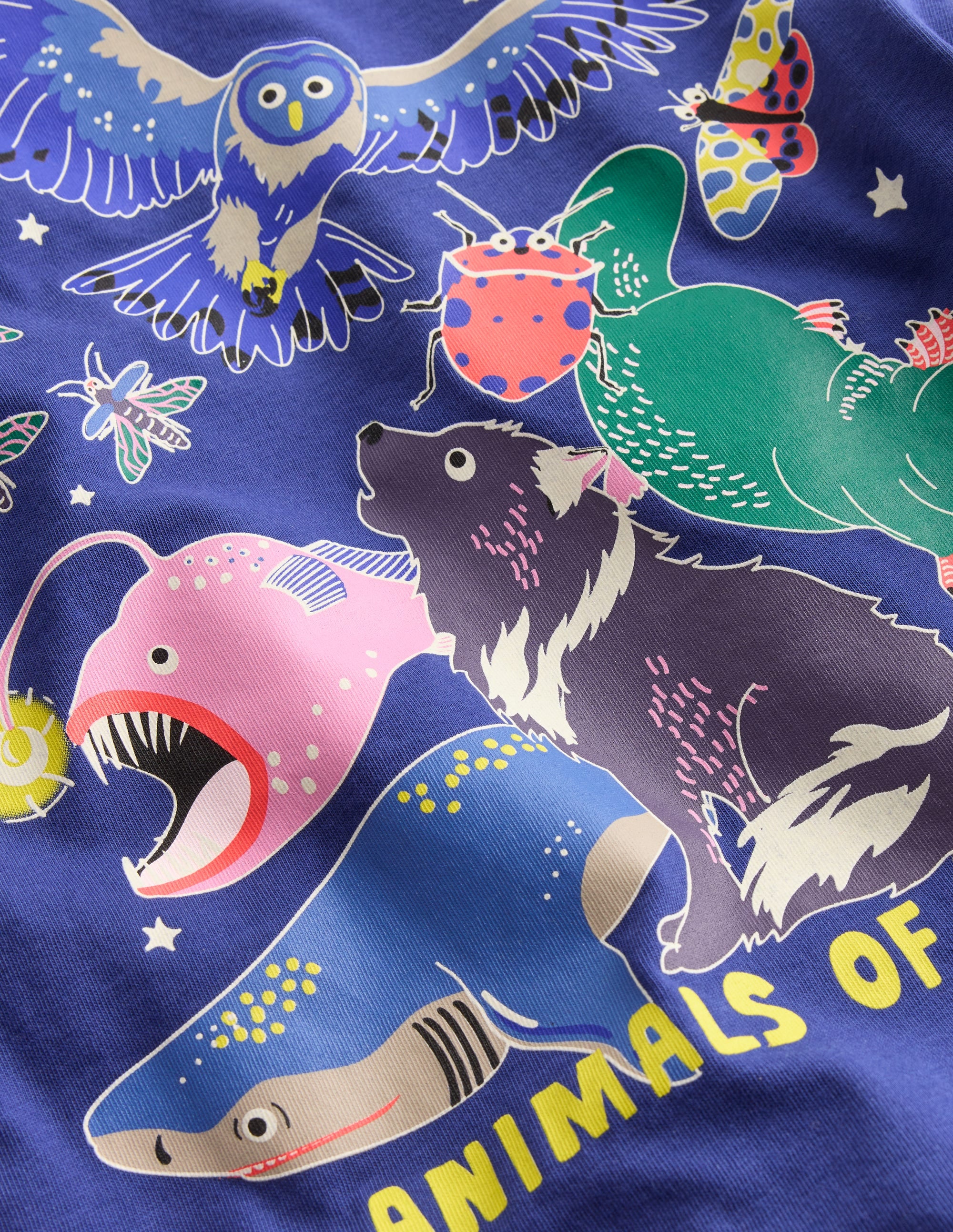 Im Dunkeln leuchtendes Langarmshirt-Mittelalterliches Blau Animals of the dark - Image 3