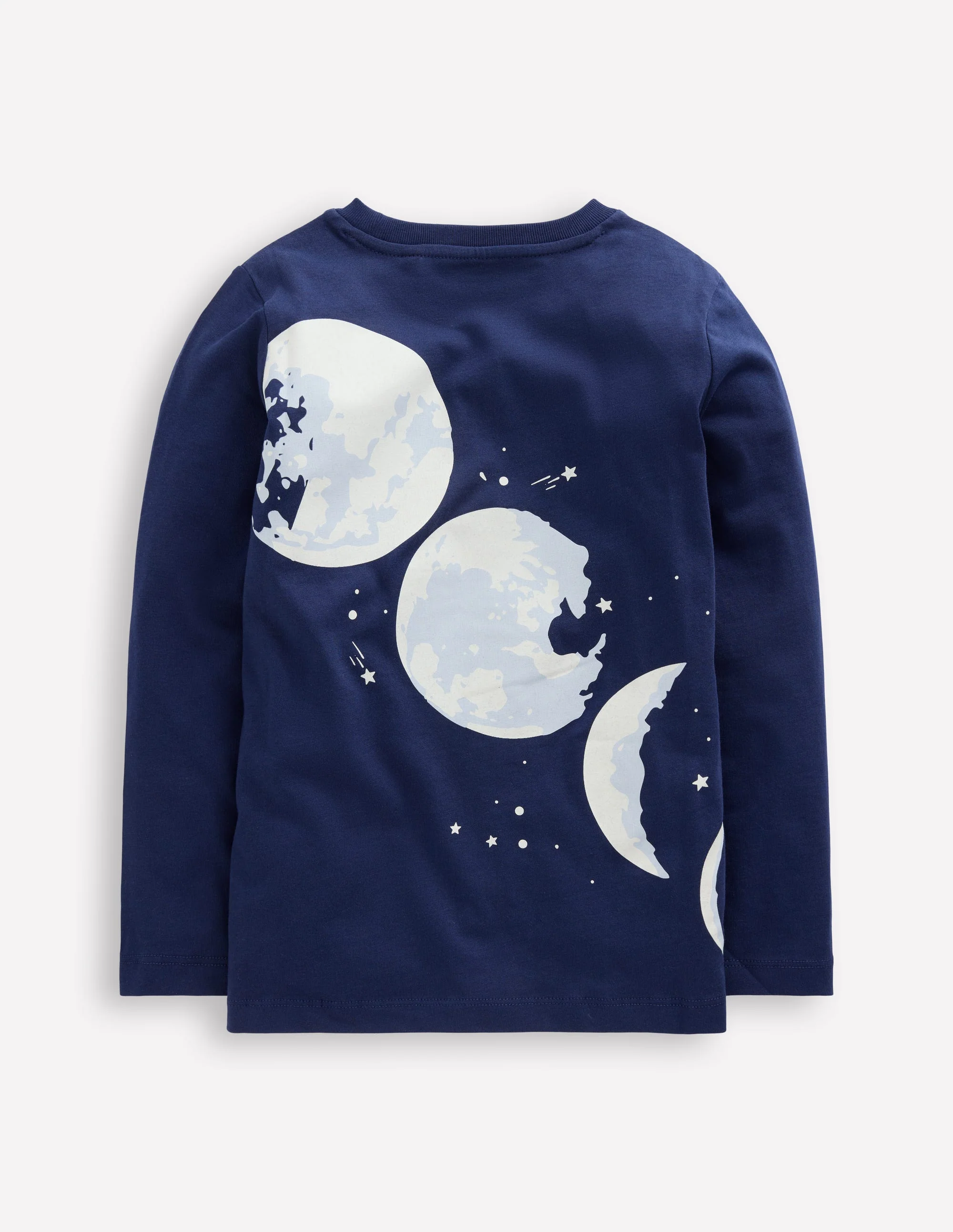 Im Dunkeln leuchtendes Langarmshirt-Schuluniform-Marineblau Mond - Image 2
