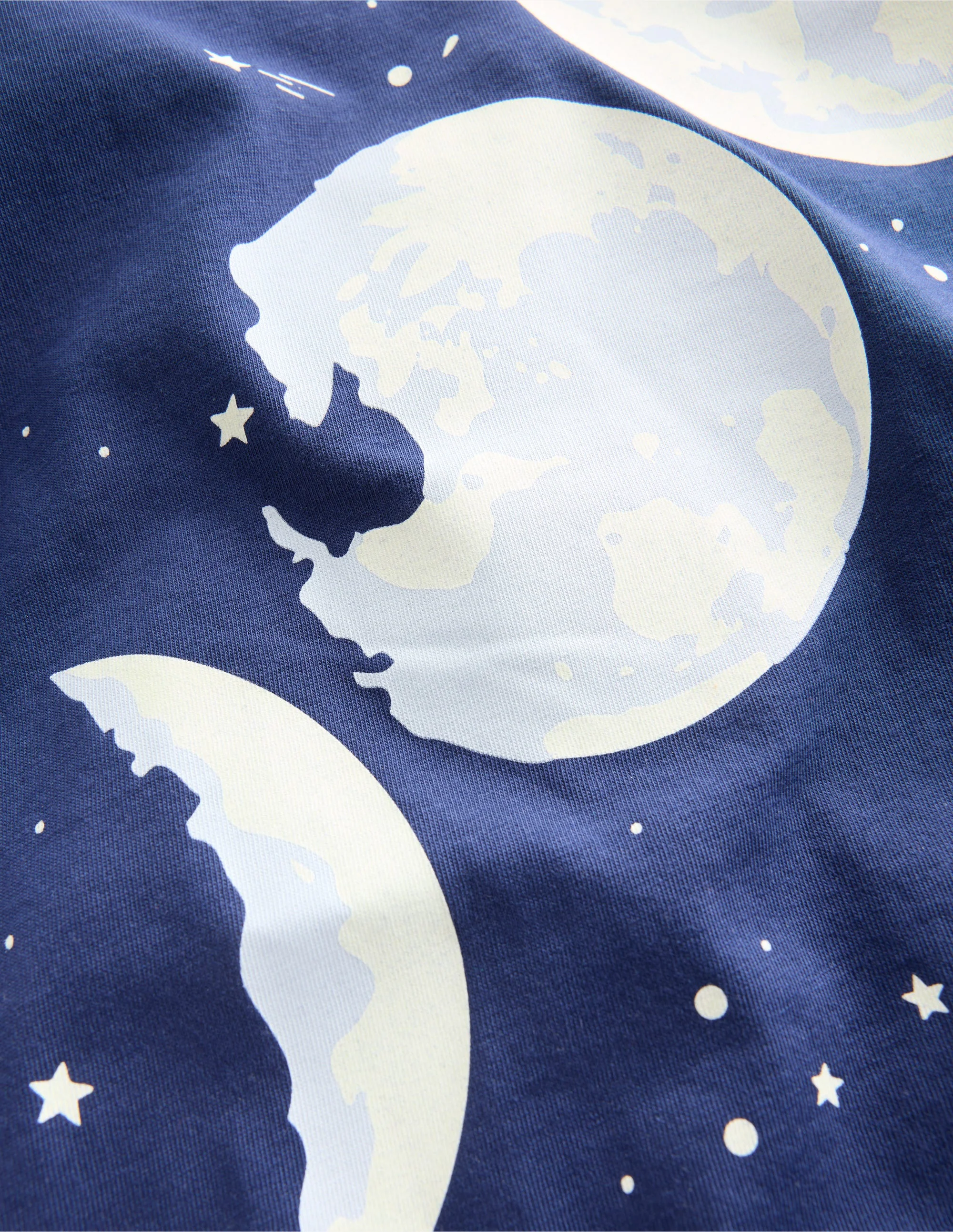 Im Dunkeln leuchtendes Langarmshirt-Schuluniform-Marineblau Mond - Image 3