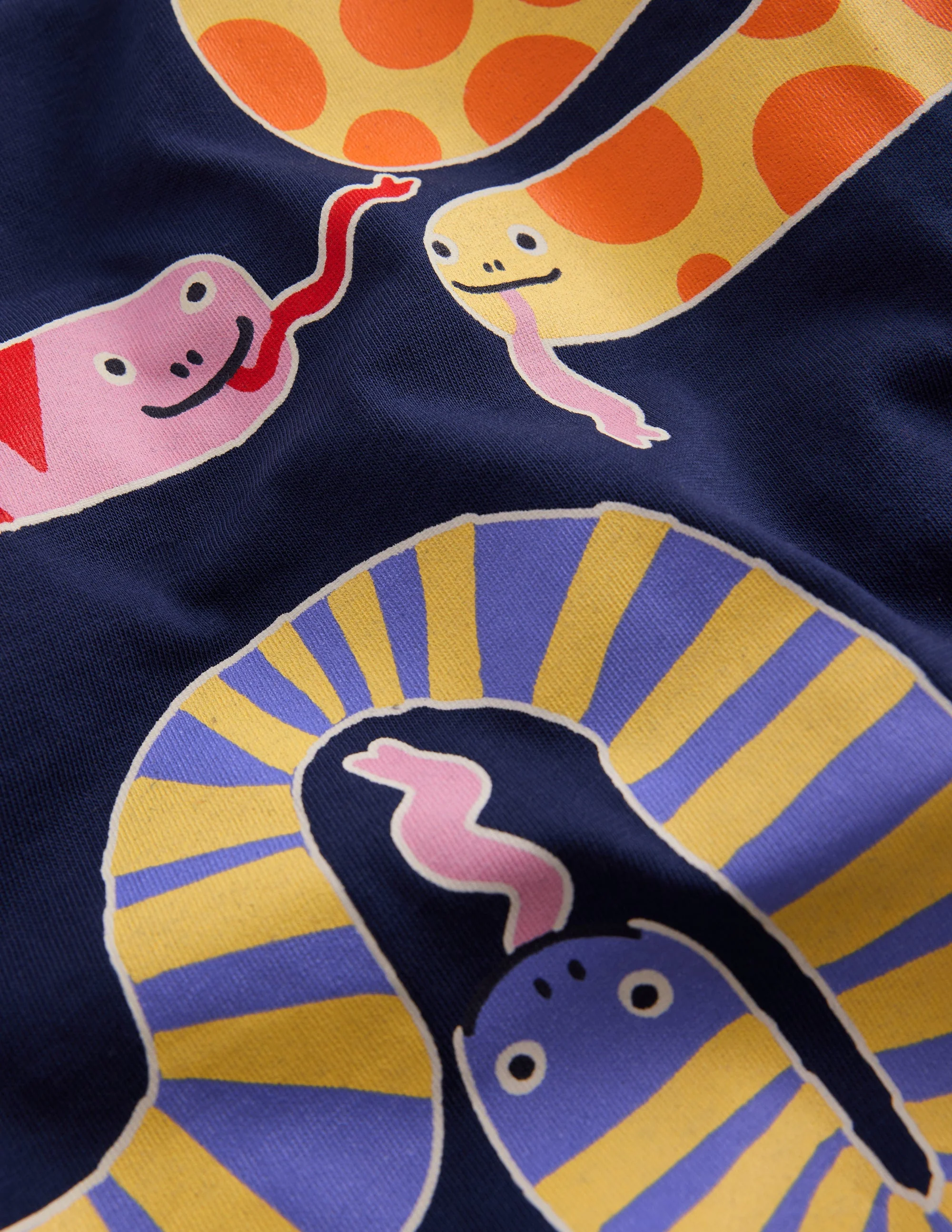 Im Dunkeln leuchtendes T-Shirt-College-Marineblau Schlangen - Image 3