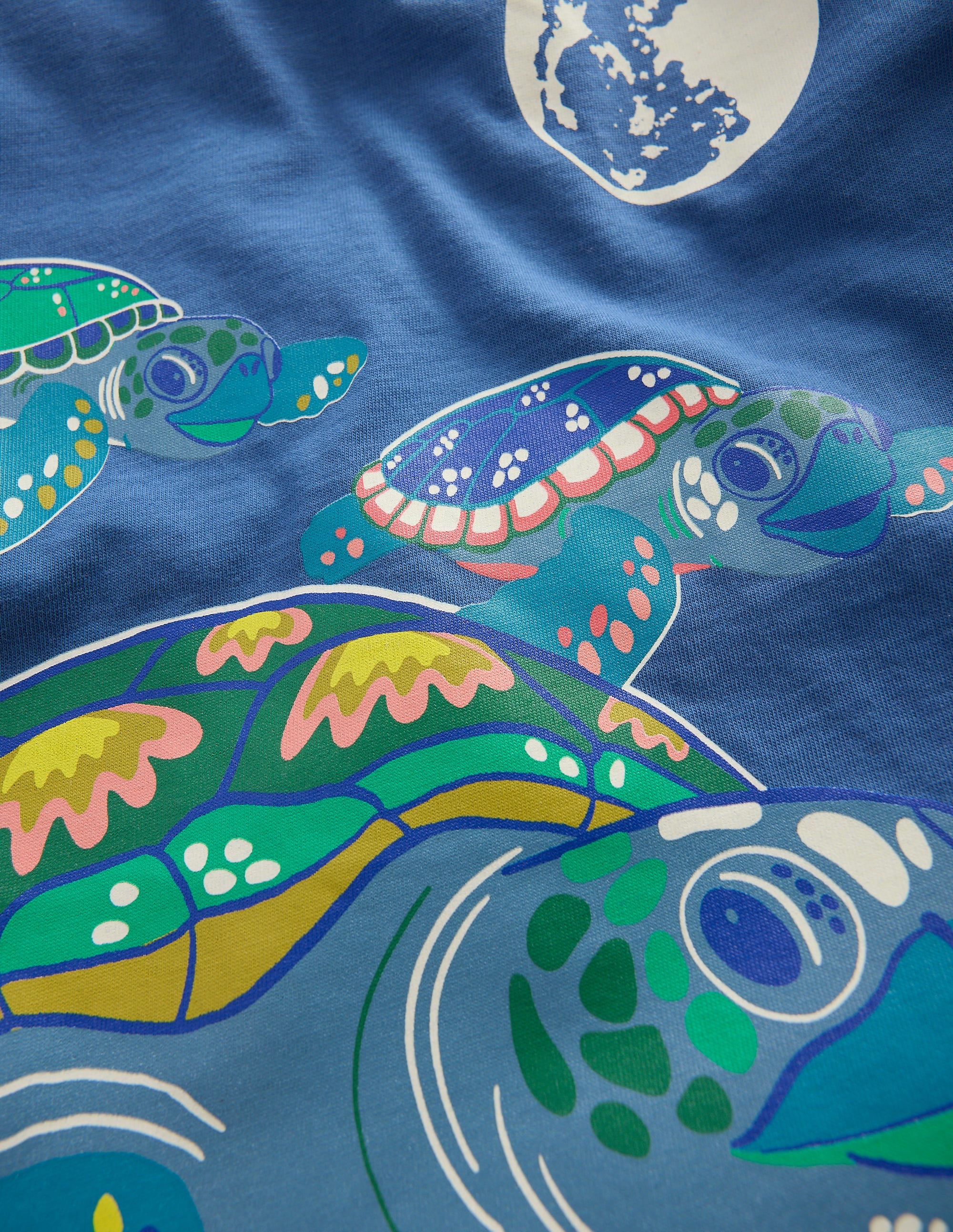 Im Dunkeln leuchtendes T-Shirt-Echtes Marineblau Schildkröten - Image 3