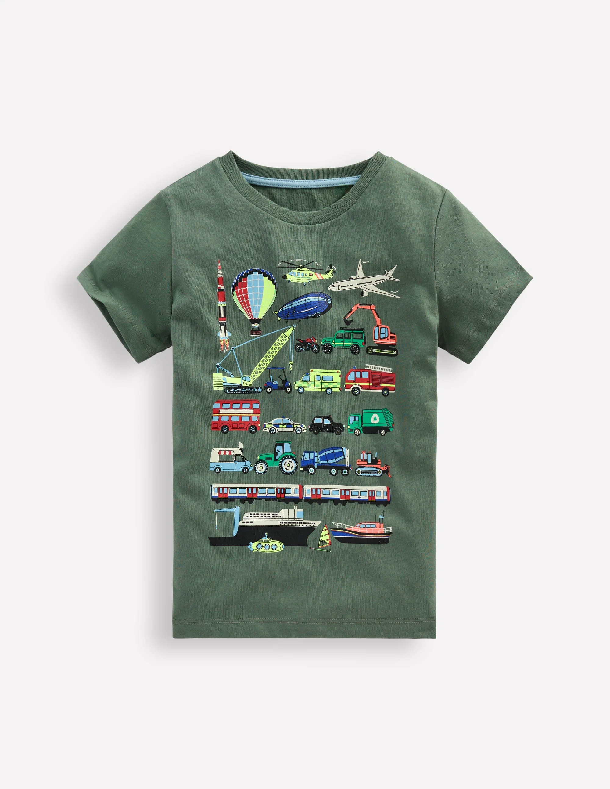 Im Dunkeln leuchtendes T-Shirt-Flaschengrün Transport