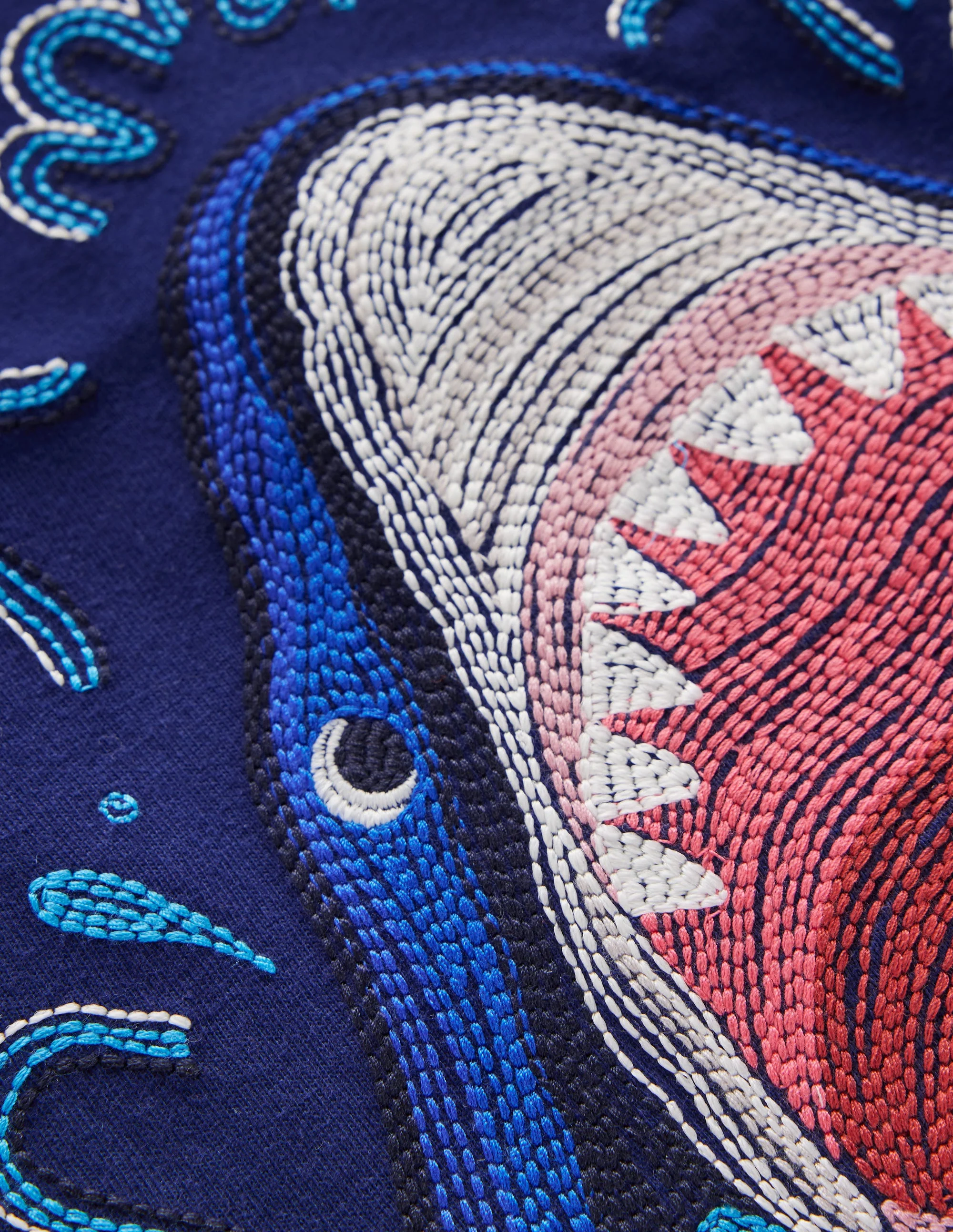 Im Dunkeln leuchtendes T-Shirt mit Superstitch-Dunkelblau, Hai - Image 3