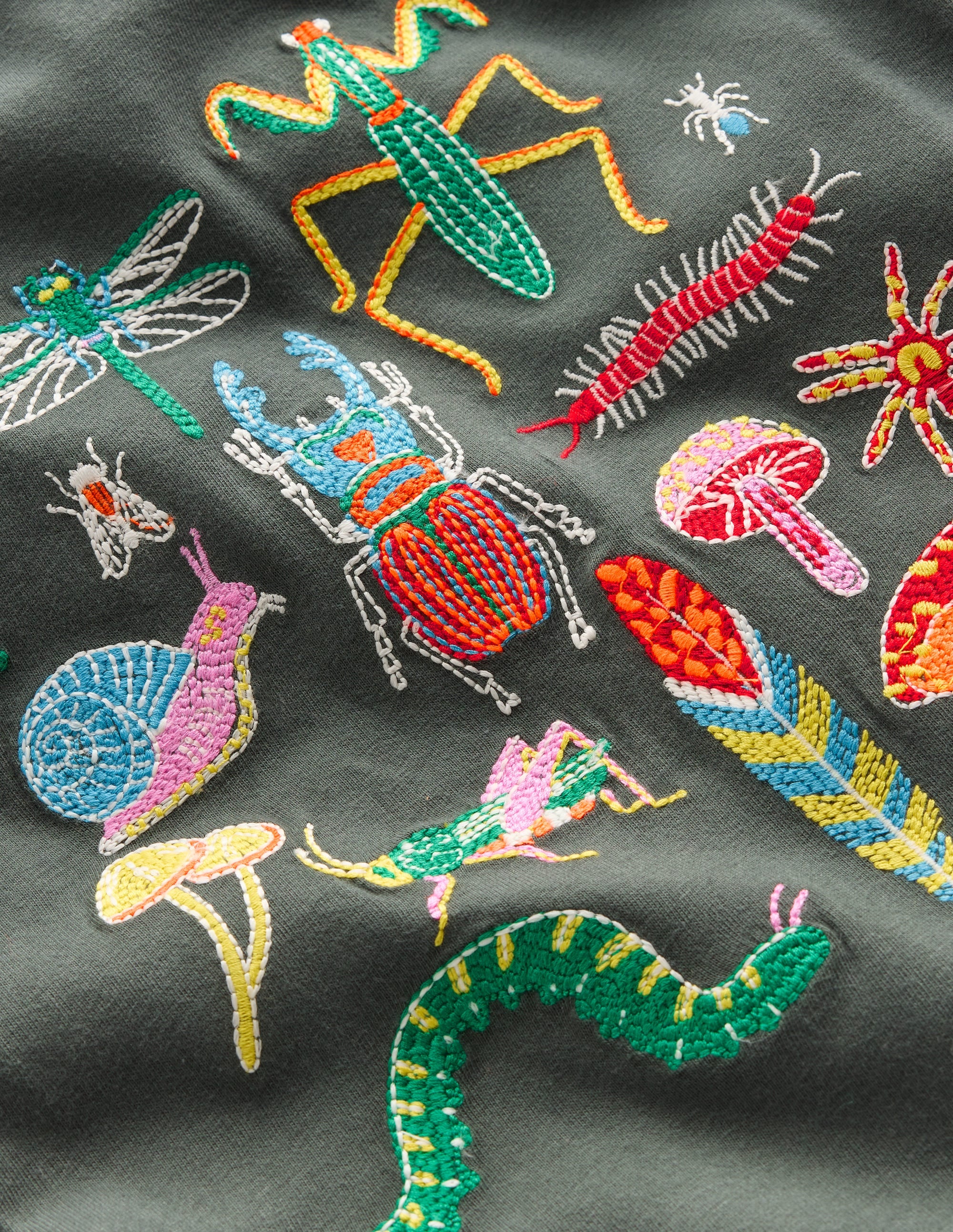 Im Dunkeln leuchtendes T-Shirt mit Superstitch-Rauchgrau Insekten - Image 3