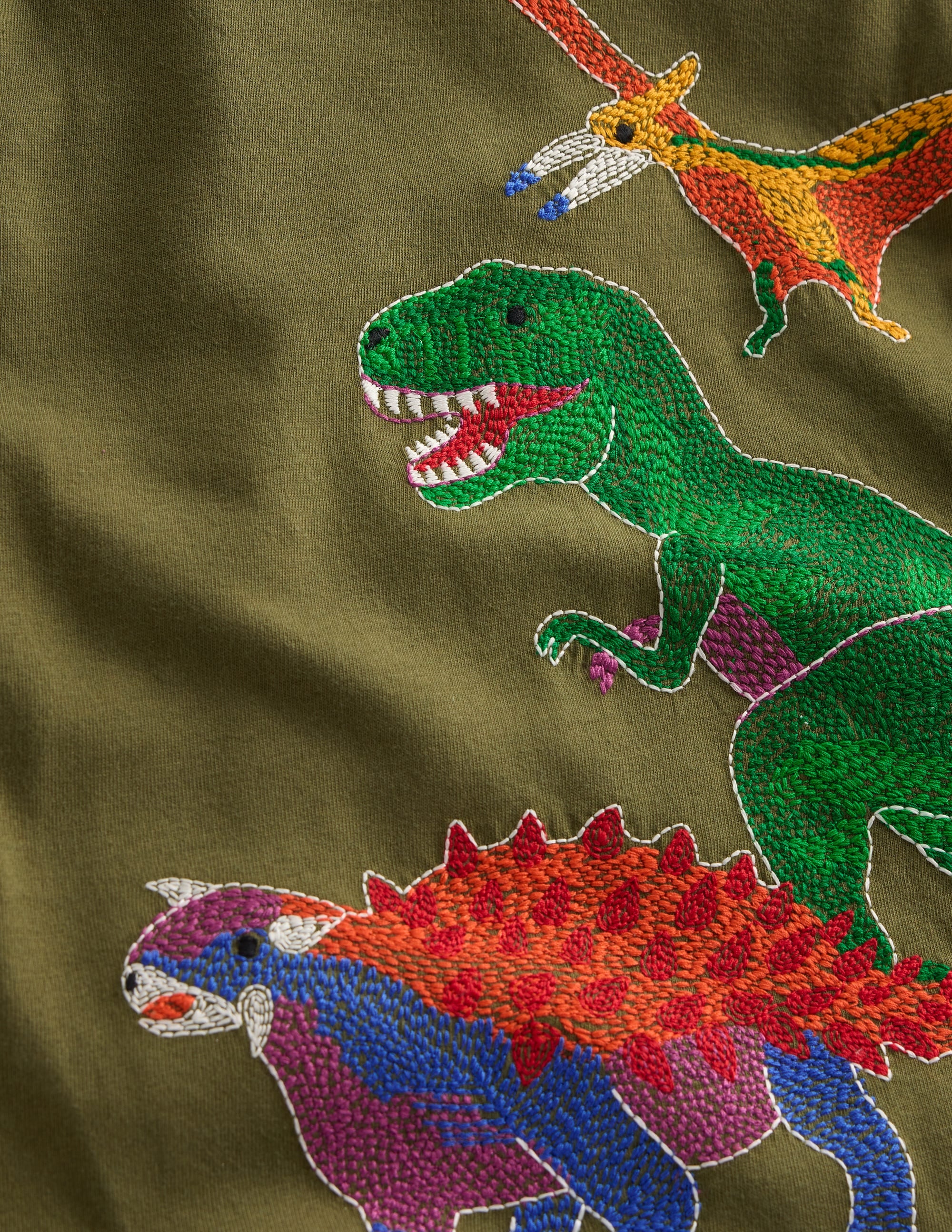 Im Dunkeln leuchtendes T-Shirt mit Superstitch-Wintermoos Dino - Image 6
