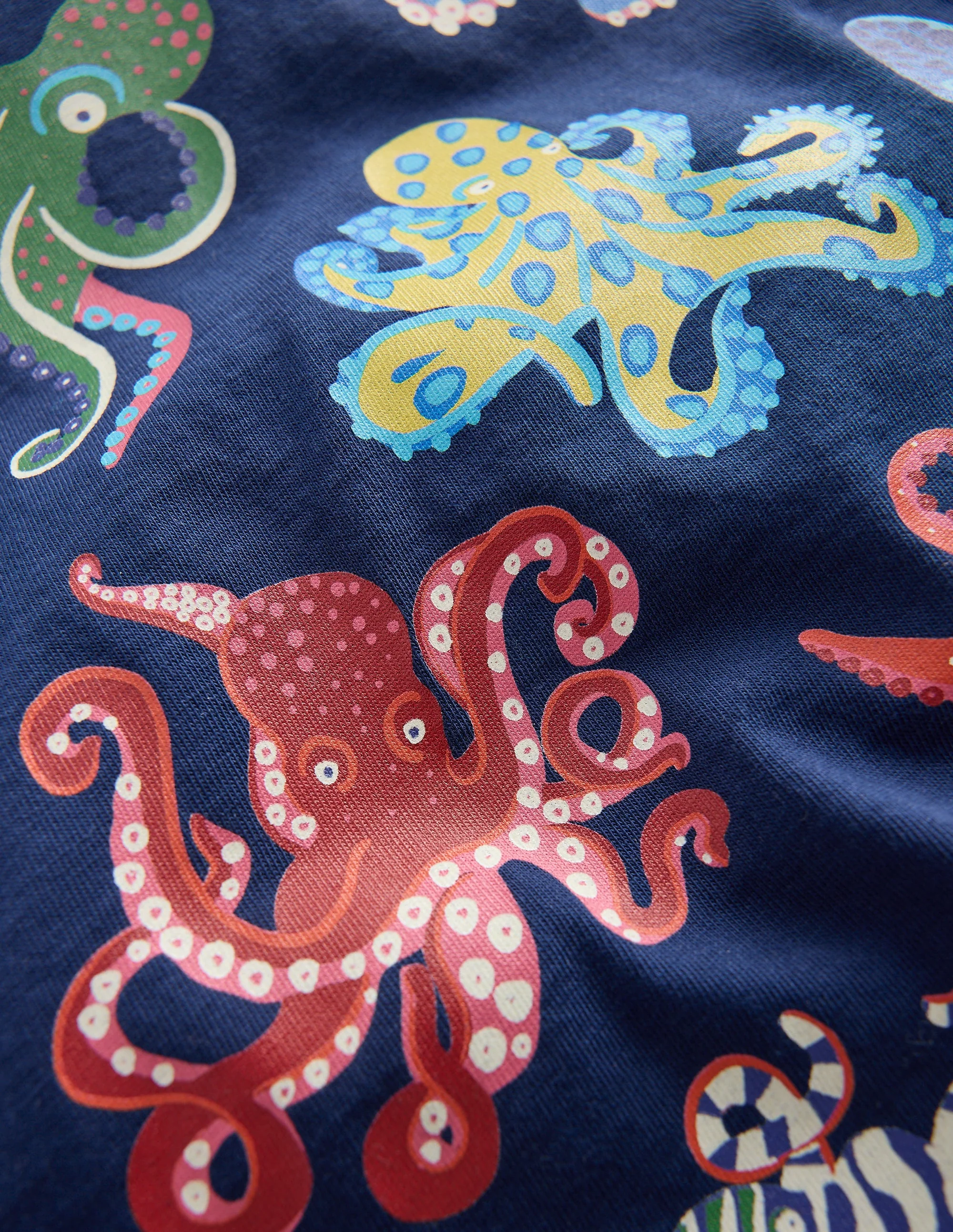 Im Dunkeln leuchtendes T-Shirt-Mittelalterliches Blau Oktopus - Image 3