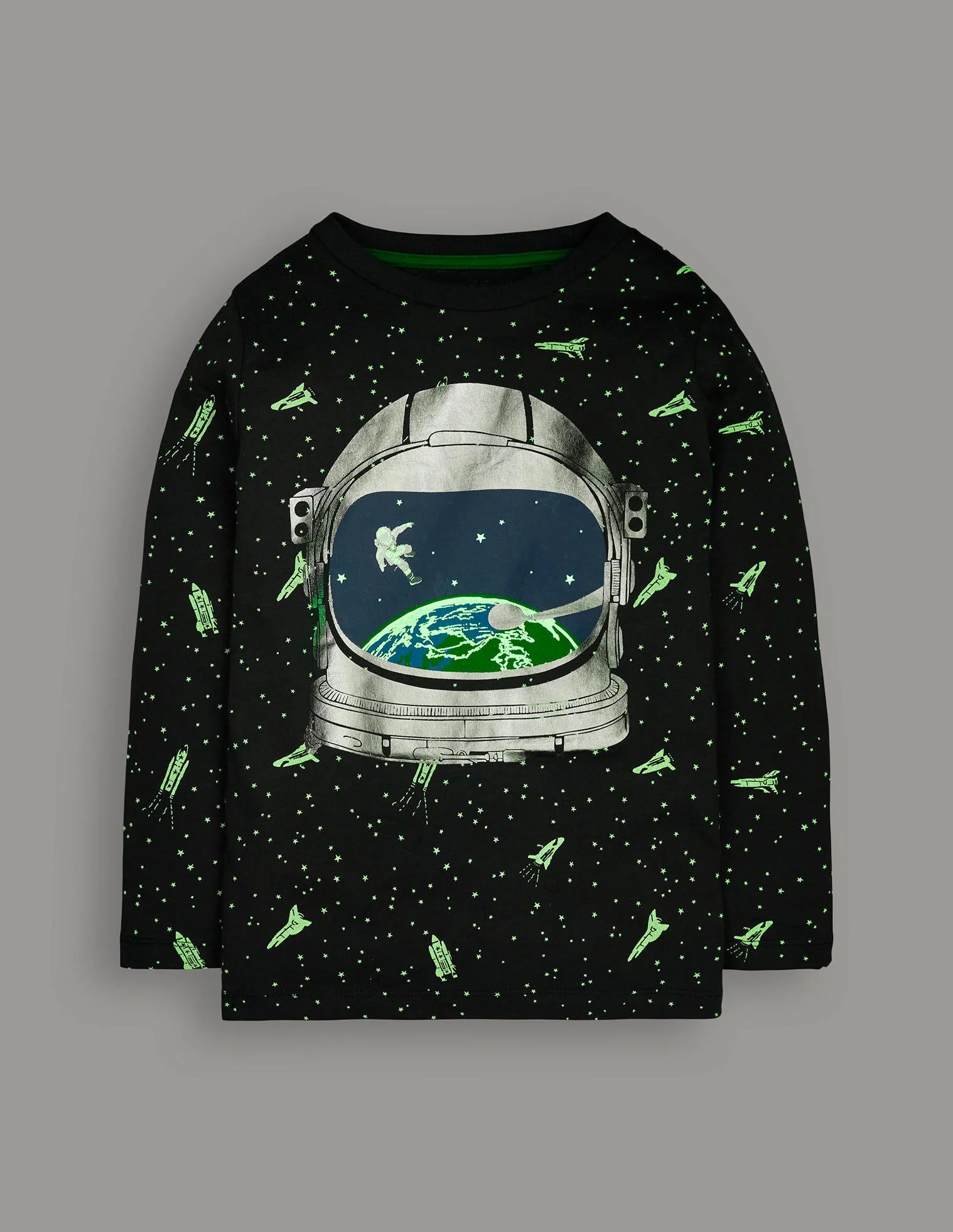 Im Dunkeln leuchtendes T-Shirt-Rauchgrau Astronaut - Image 4