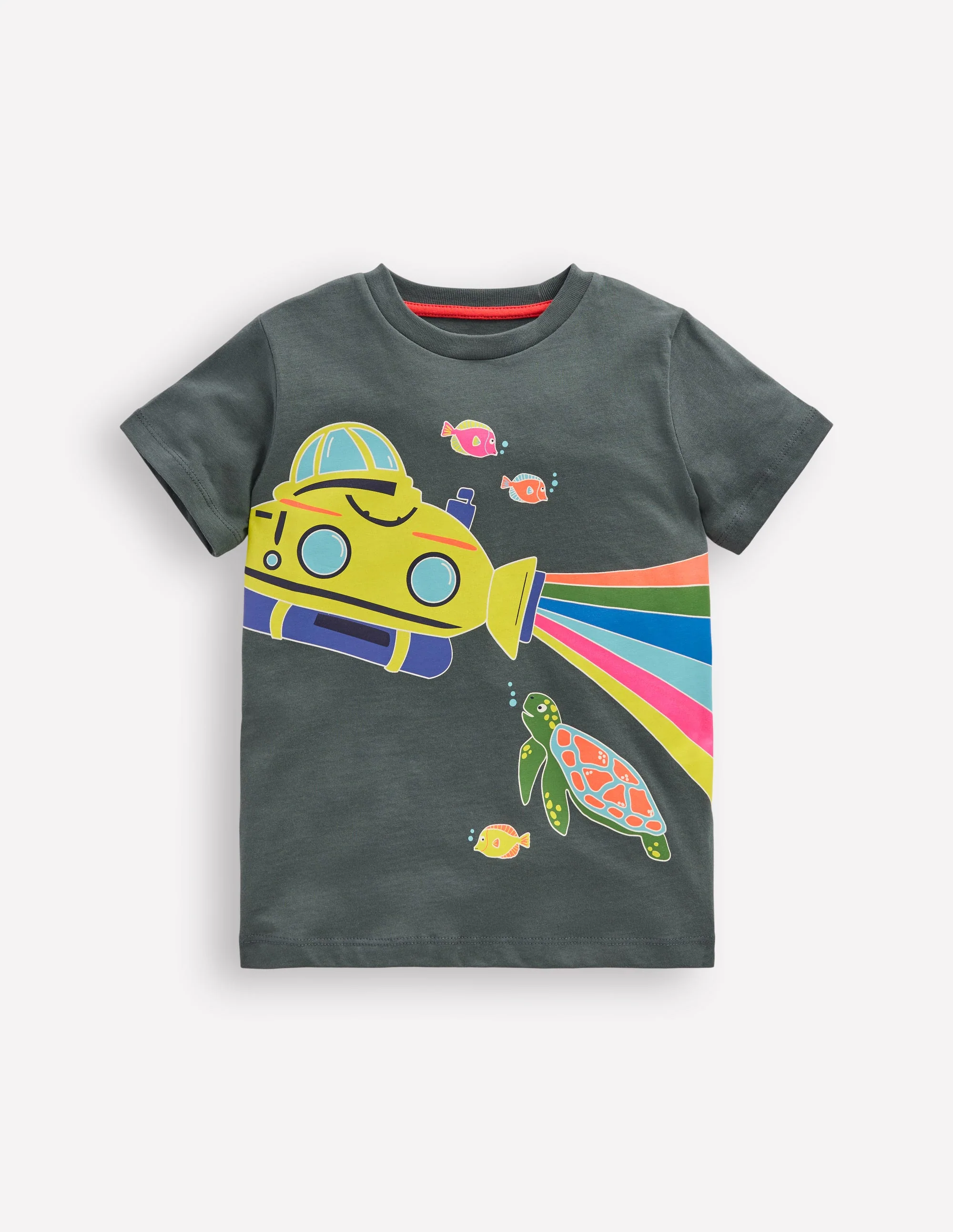 Im Dunkeln leuchtendes T-Shirt-Rauchgrau U-Boot