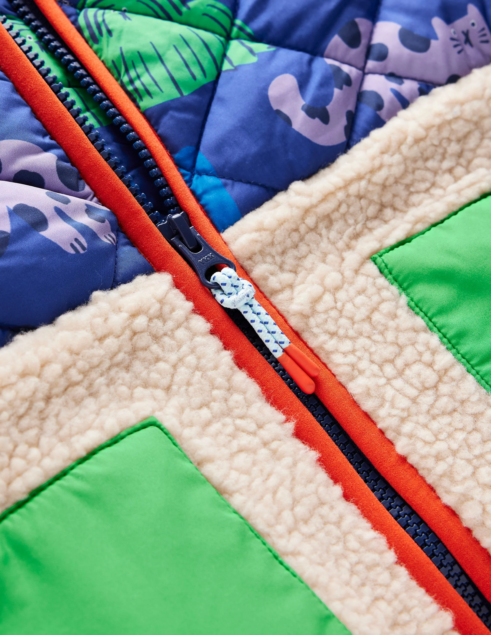 Jacke aus Teddyfell-Mix-Regenbogen Haustiere - Image 3