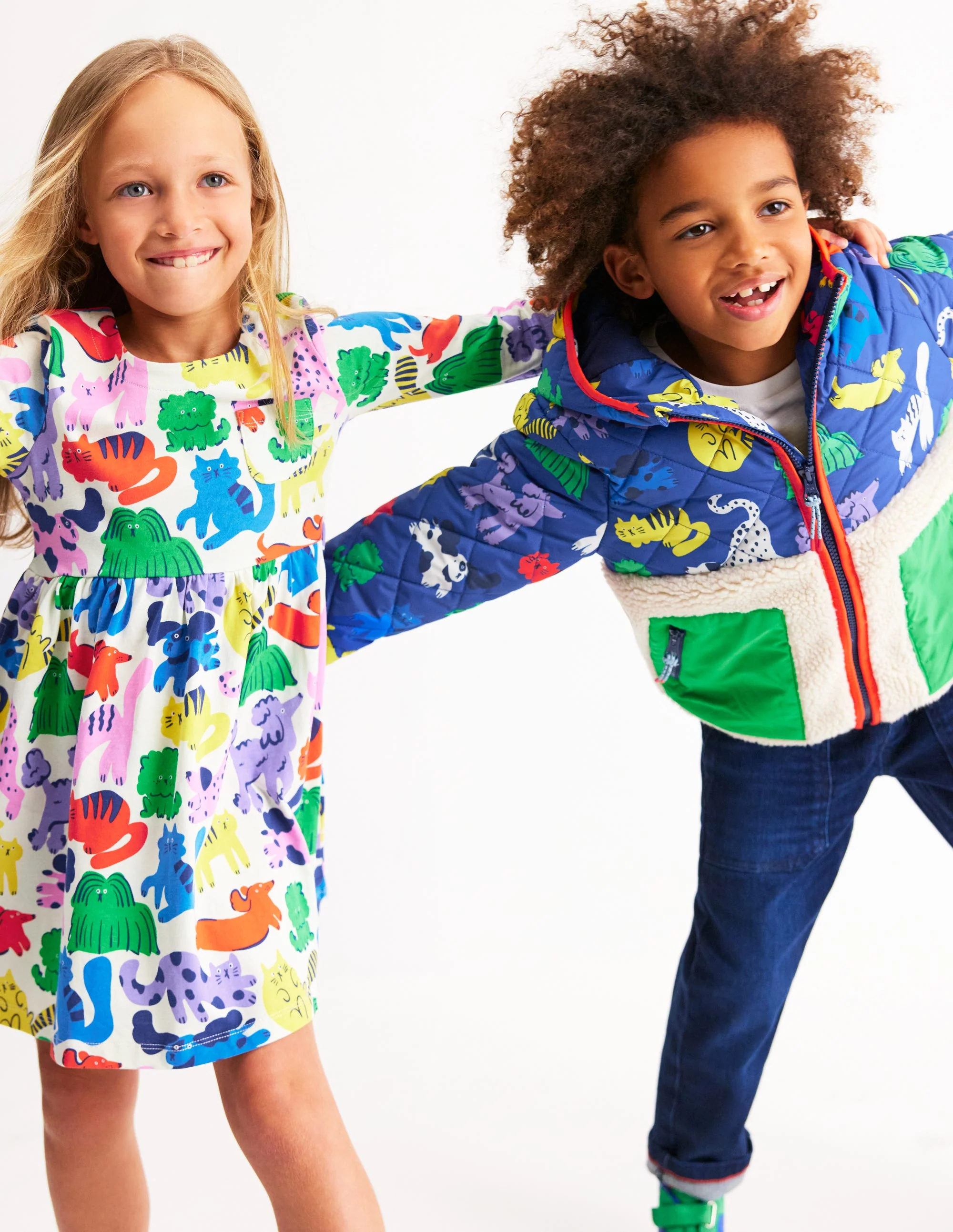 Jacke aus Teddyfell-Mix-Regenbogen Haustiere - Image 7