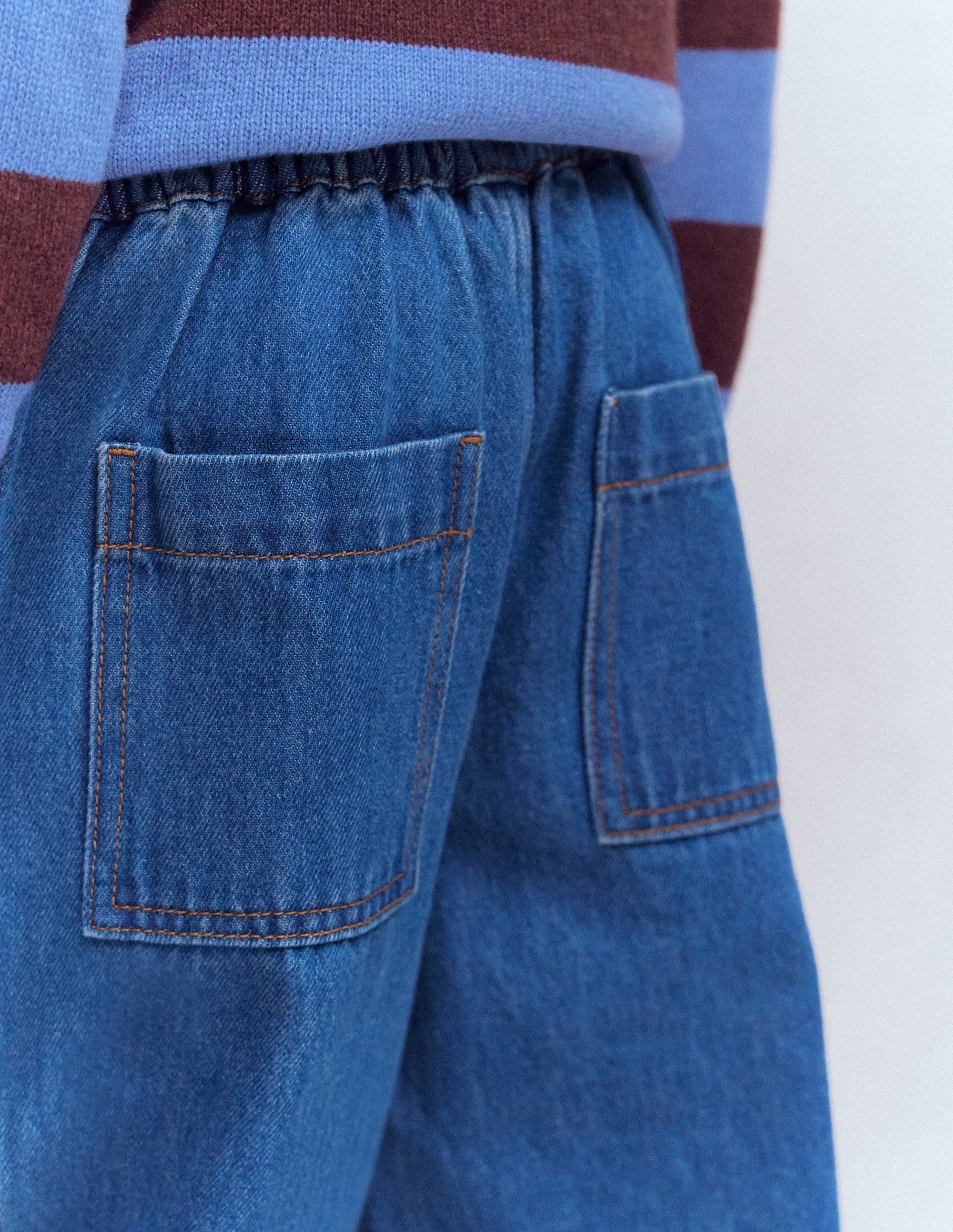 Jeans zum Hineinschlüpfen mit elastischen Bündchen-Medium Vintage - Image 2