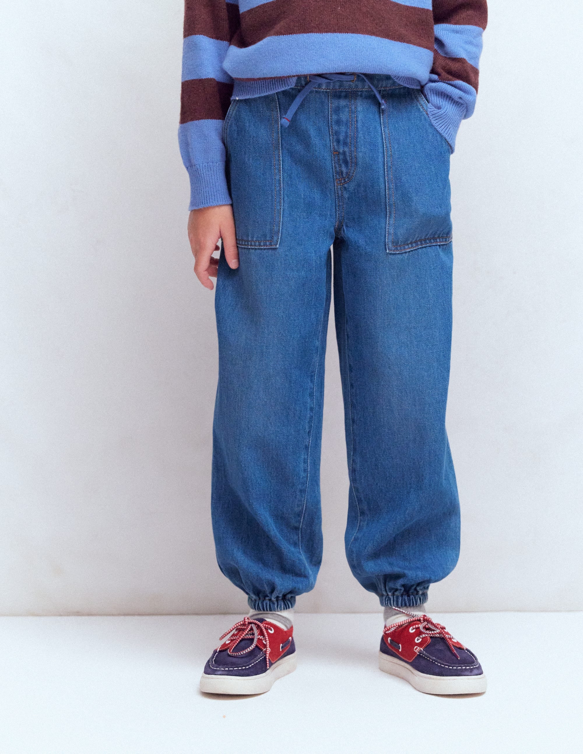 Jeans zum Hineinschlüpfen mit elastischen Bündchen-Medium Vintage - Image 3