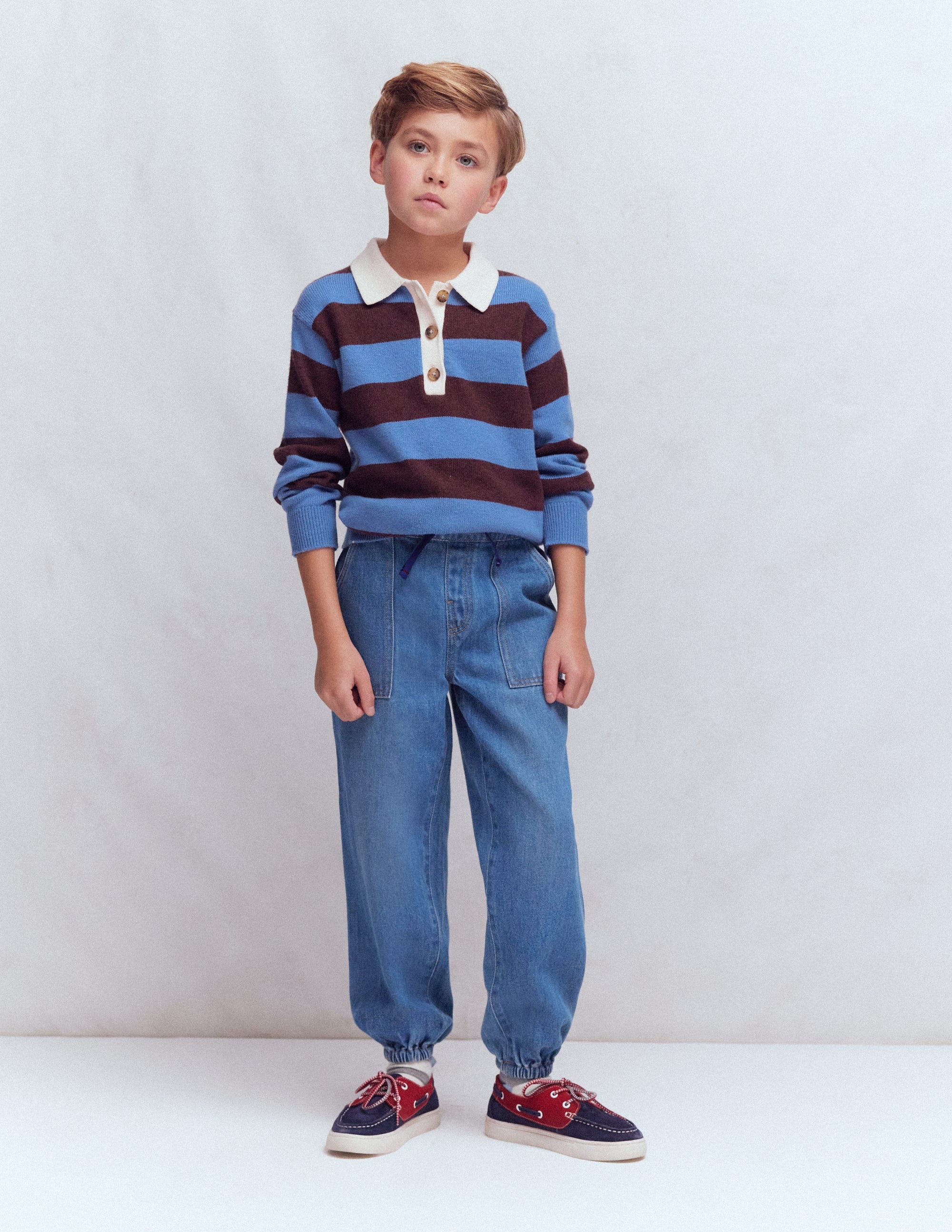 Jeans zum Hineinschlüpfen mit elastischen Bündchen-Medium Vintage - Image 4