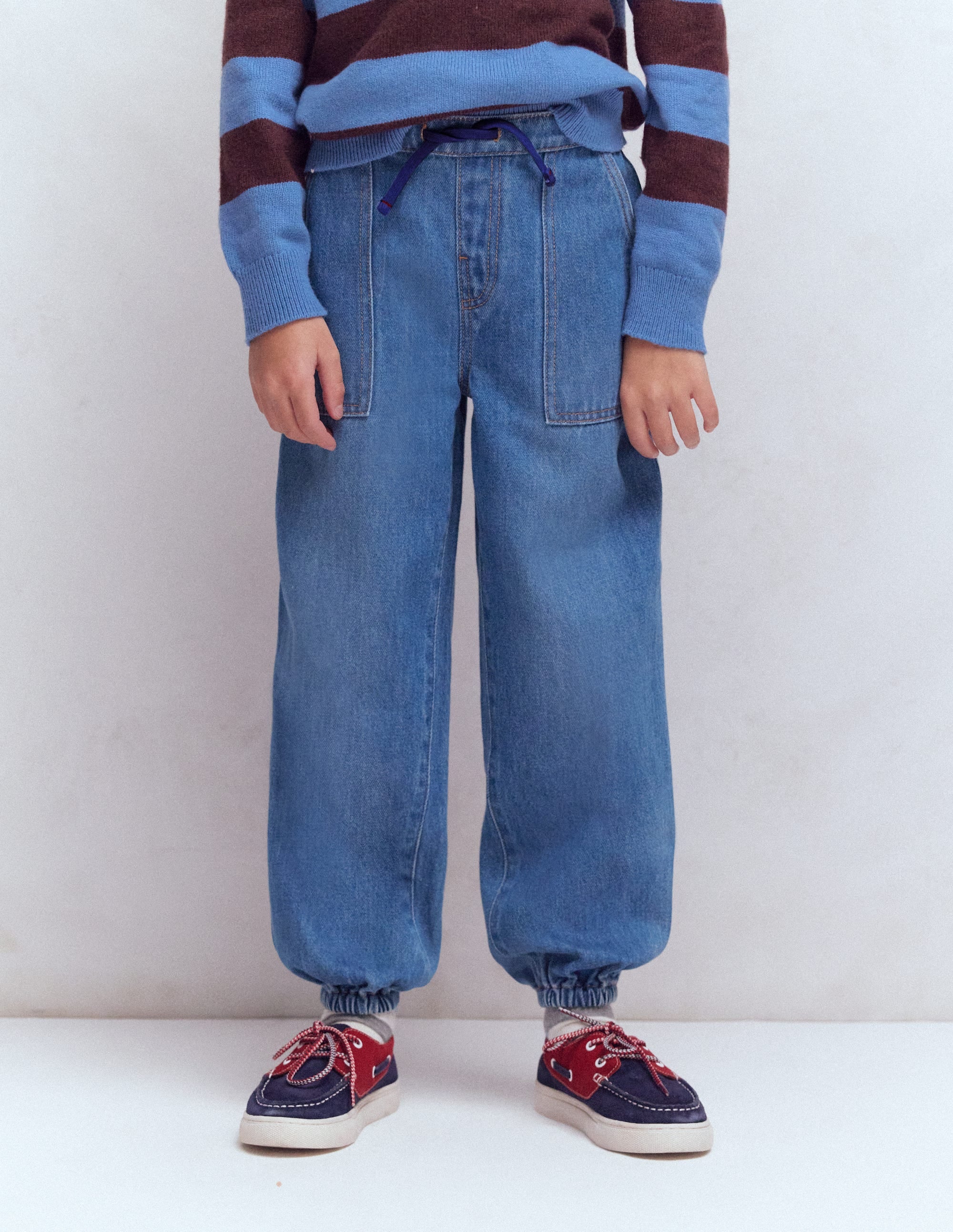 Jeans zum Hineinschlüpfen mit elastischen Bündchen-Medium Vintage - Image 5