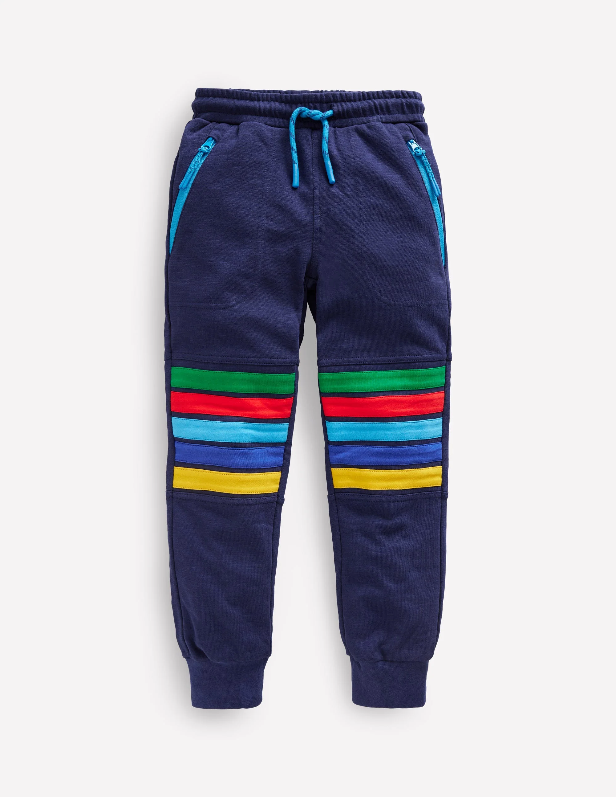 Jogginghose mit verstärktem Knie-Aristocratic Blue/ Ivory Stripe - Image 5