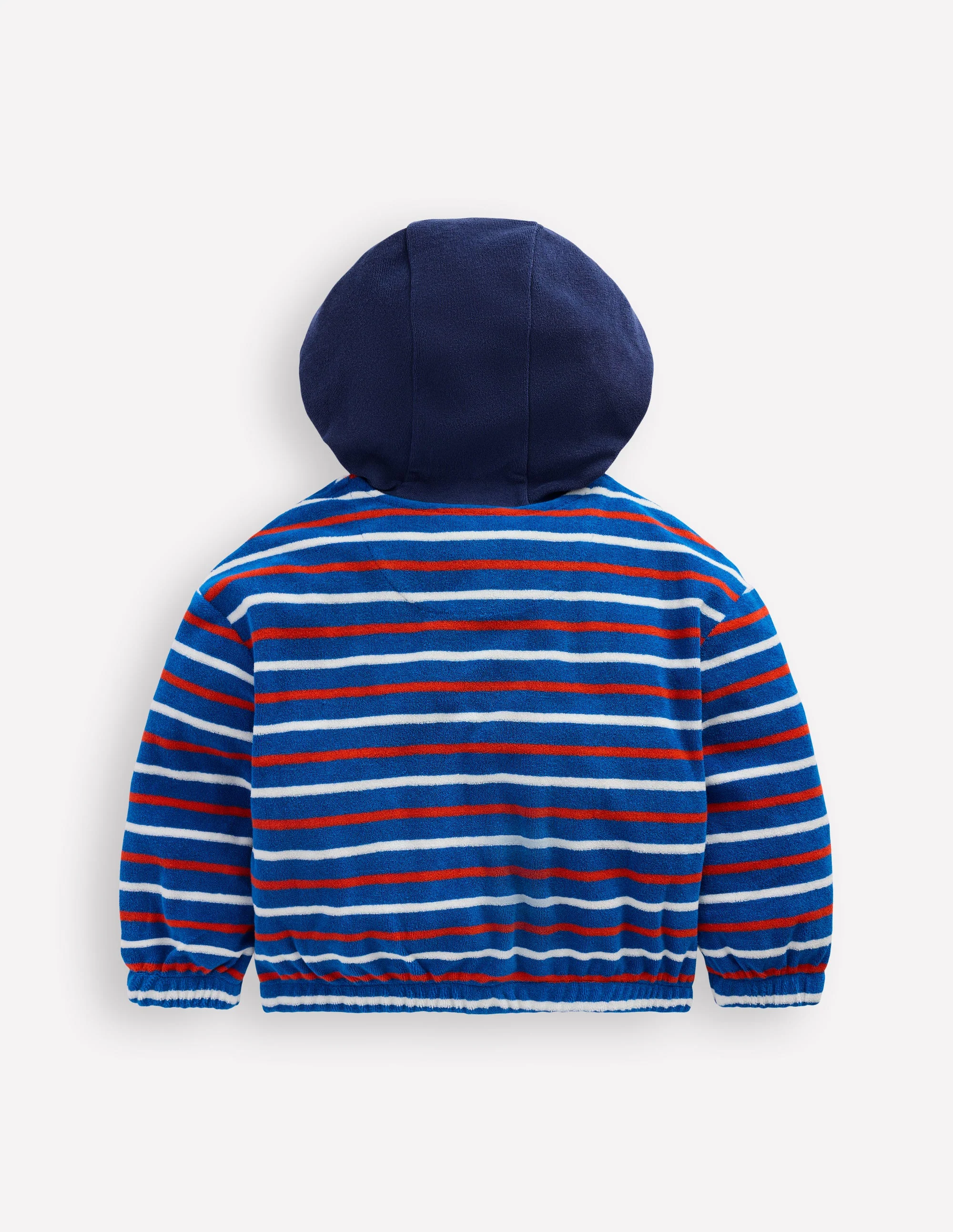 Kapuzenjacke aus Frottee-Blau Bunt Streifen - Image 2