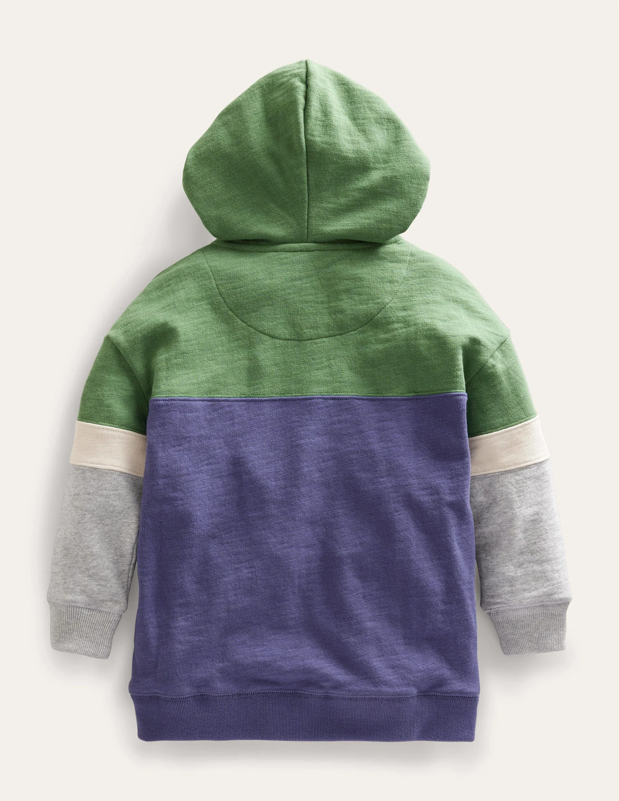 Kapuzenjacke mit Blockfarben-Sanftes Segelblau - Image 2
