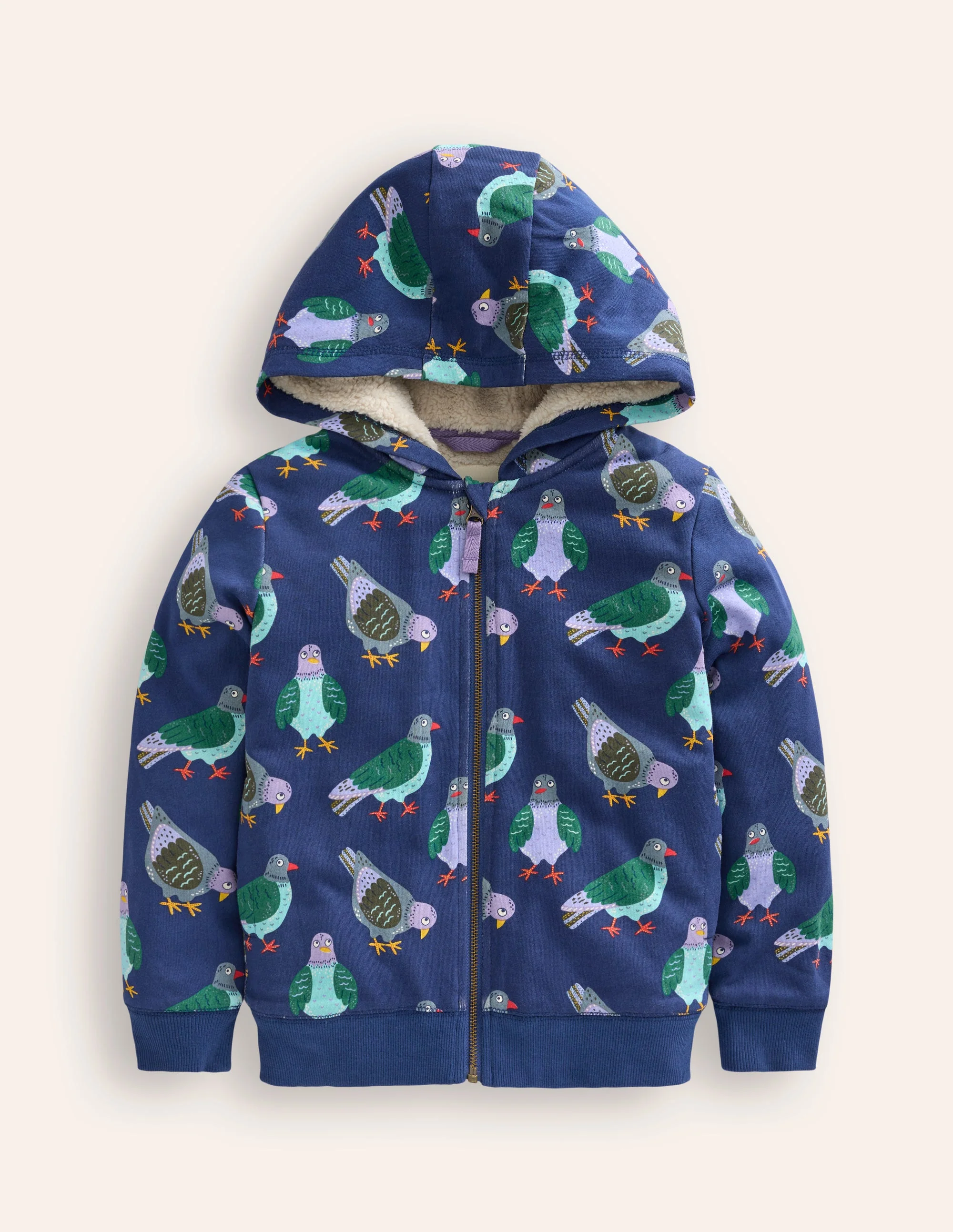 Kapuzenpullover mit Zottelfutter-Steuerbordblau Tauben - Image 3