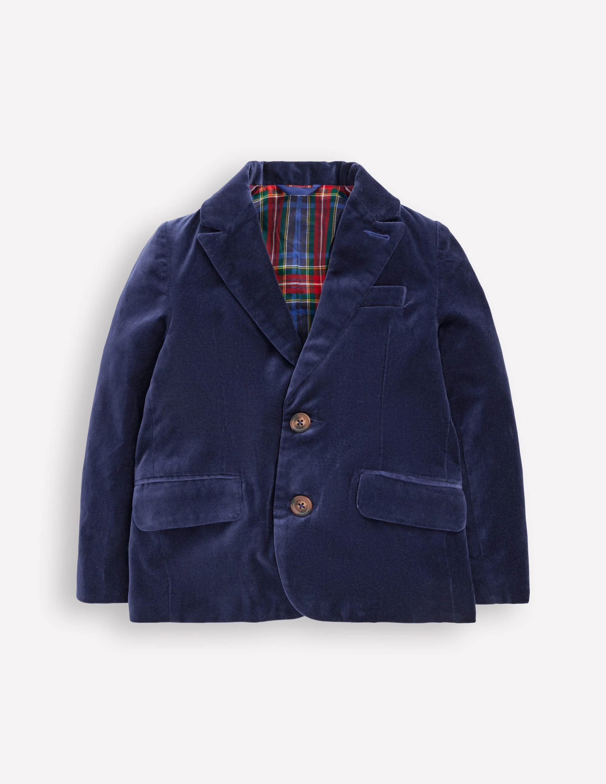 Klassischer Samtblazer-Schuluniform-Navy, Samt