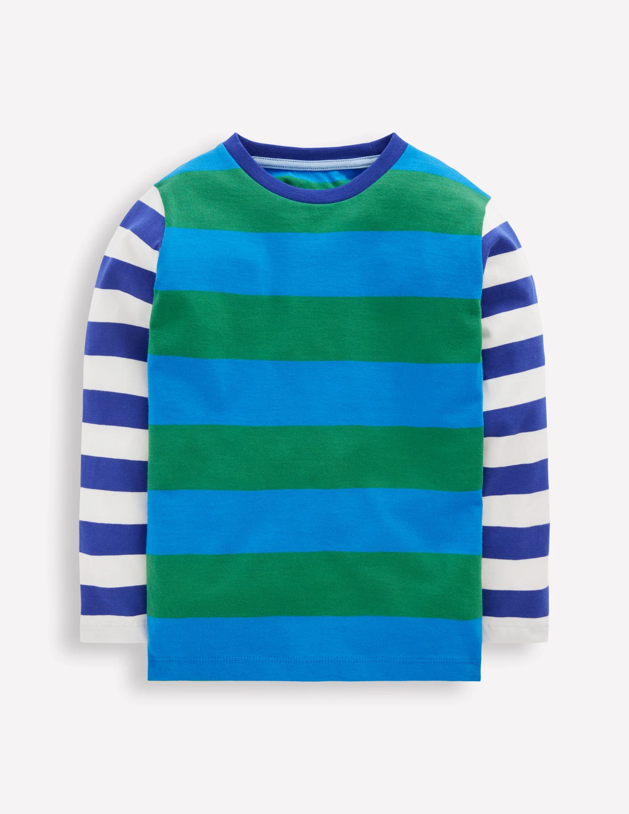 Kuddelmuddel-Langarmshirt-Blau/Grün/Orange
