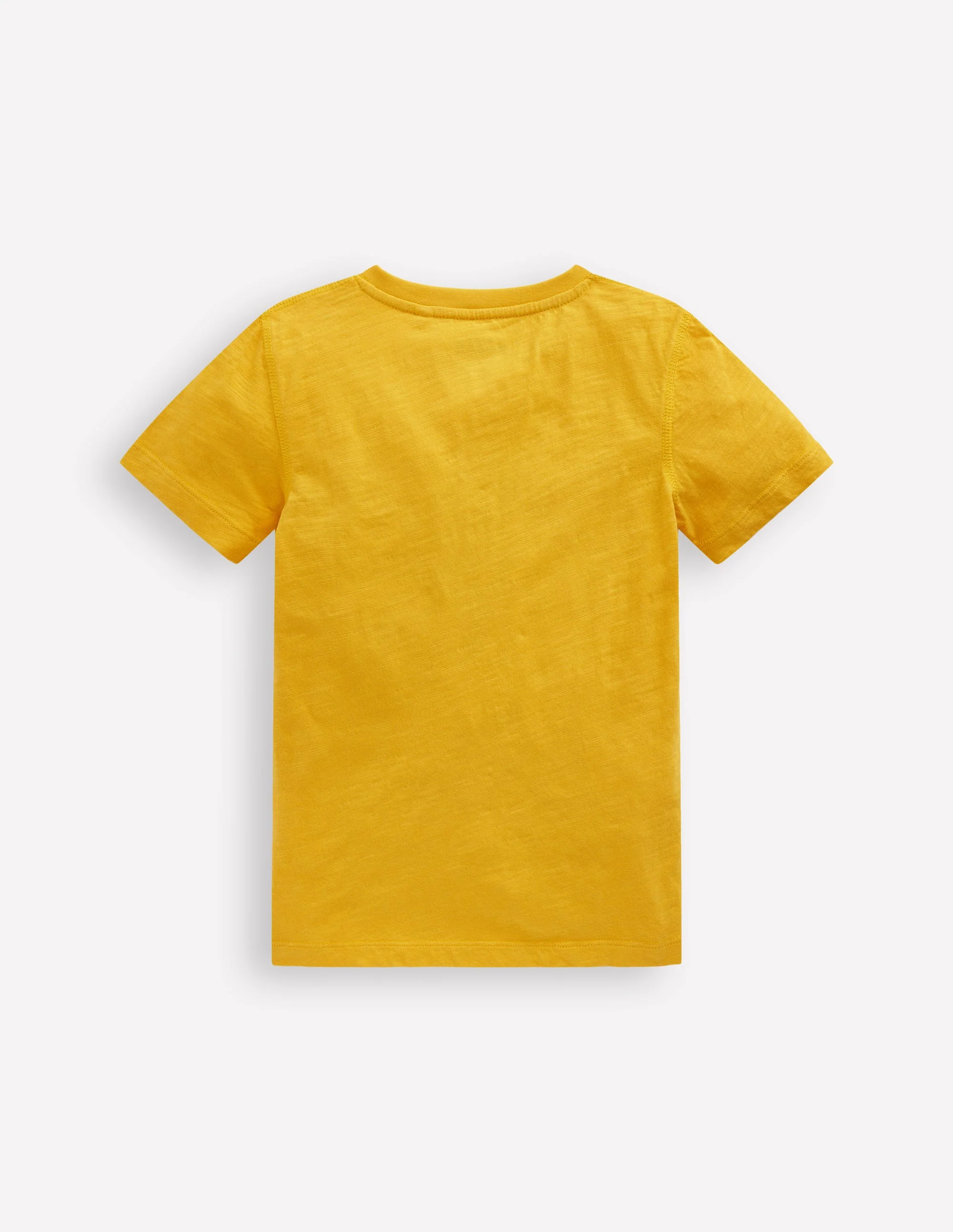 Kurzärmeliges Henley-T-Shirt-Gelb - Image 2