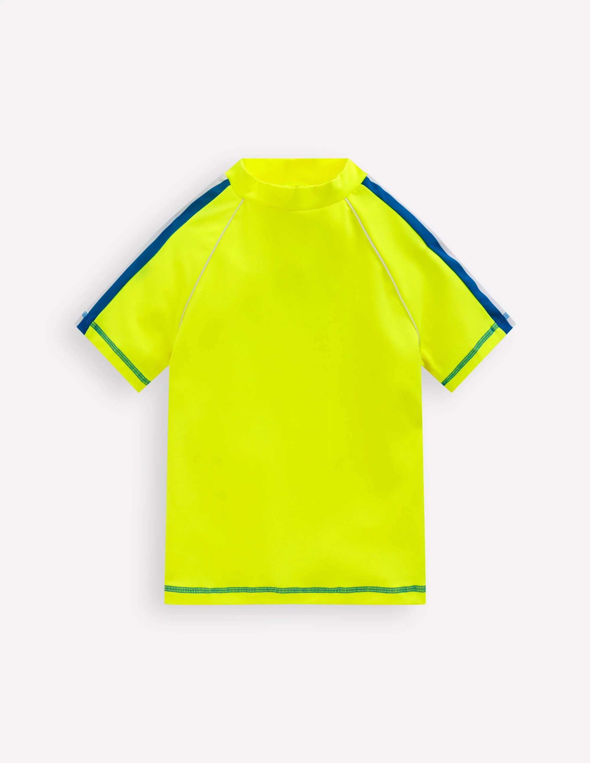 Kurzärmliges Badeshirt-Frisches Gelb