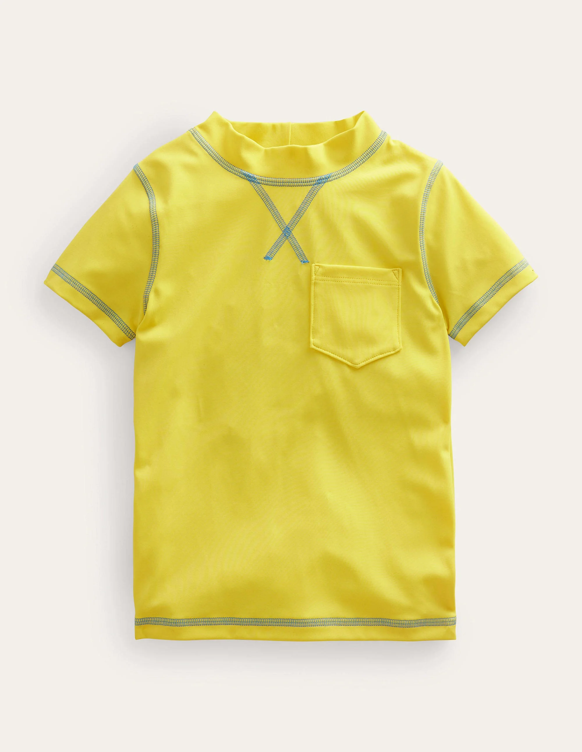 Kurzärmliges Badeshirt-Stachelbeerengelb